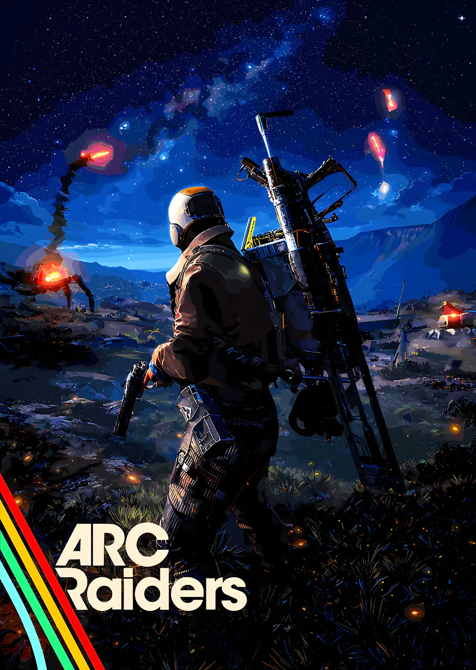 ARC Raiders: Yıldızlı Gecede Akıncı ve Kule metal tablo