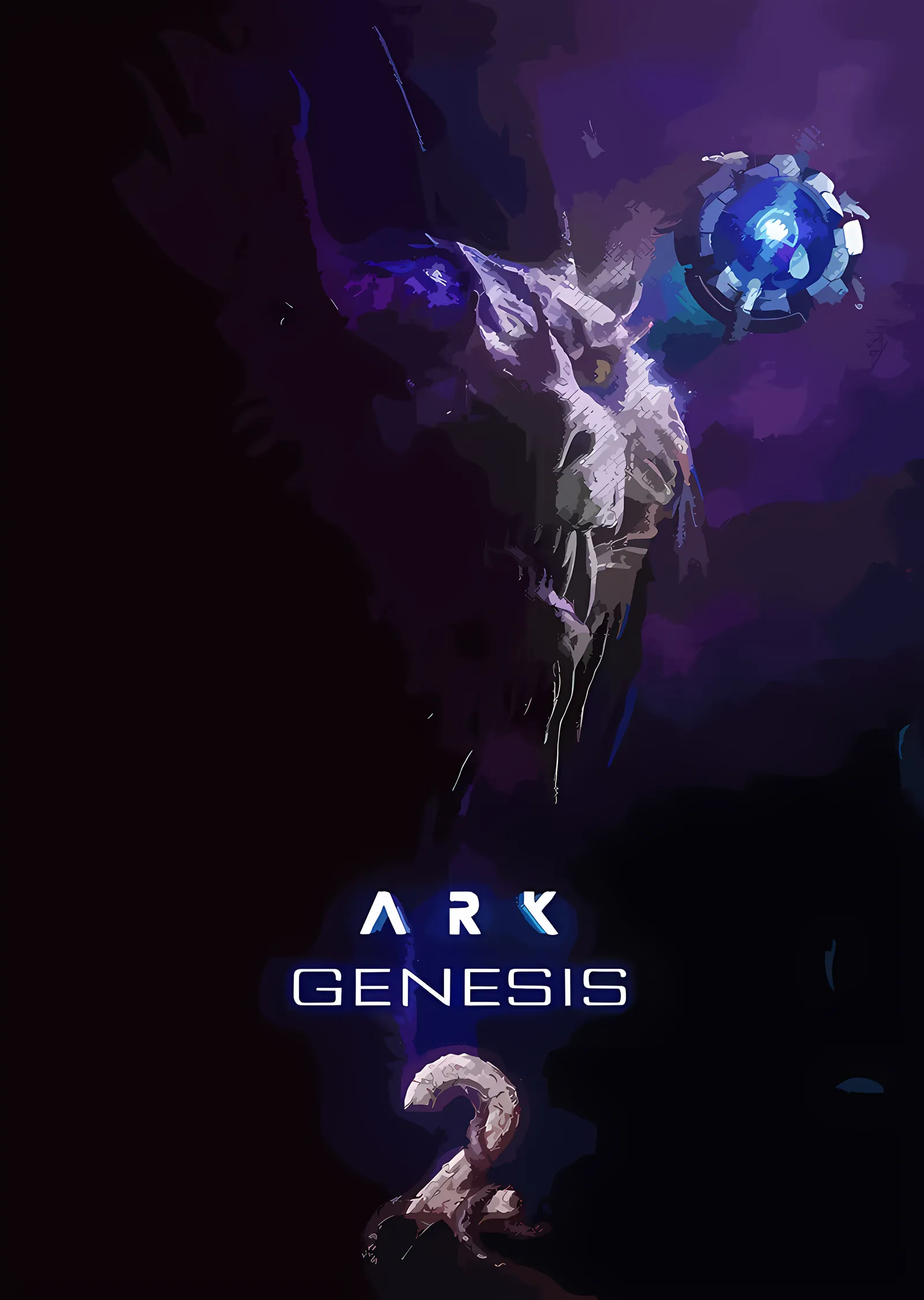 ARK Genesis 2: Mor Uzayda Kristal Yaratık metal tablo