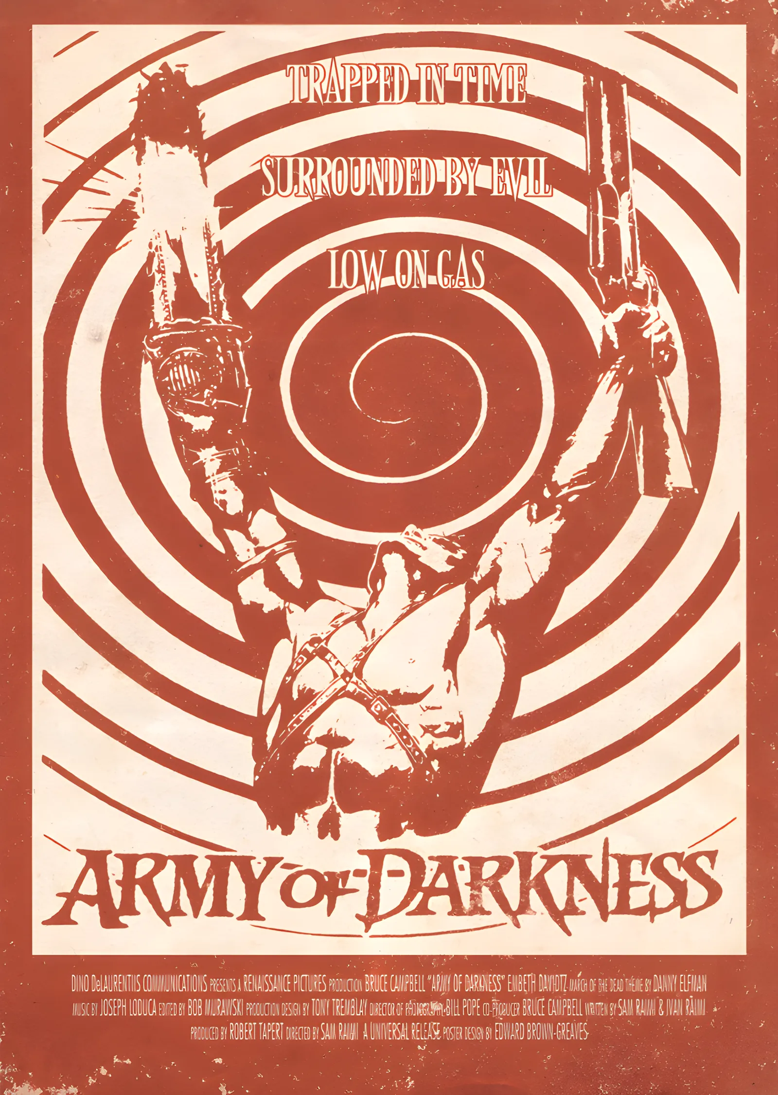 Army of Darkness - Kırmızı Girdap metal tablo