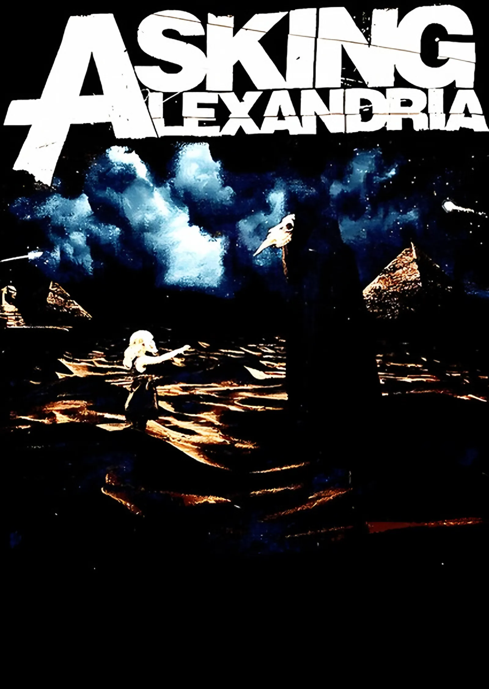 Asking Alexandria - Gece Manzarası metal tablo