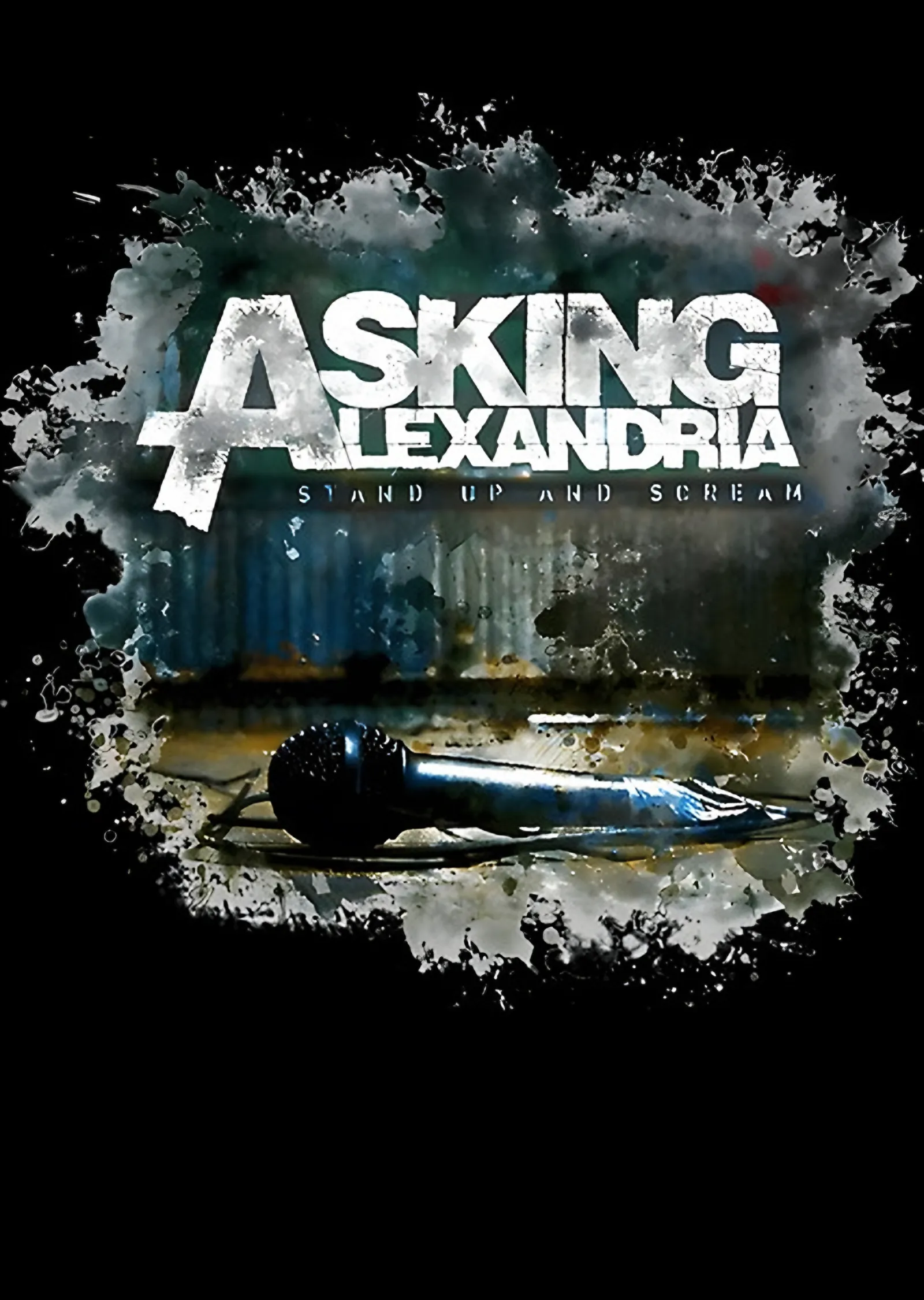 Asking Alexandria - Sahne Mikrofonu metal tablo