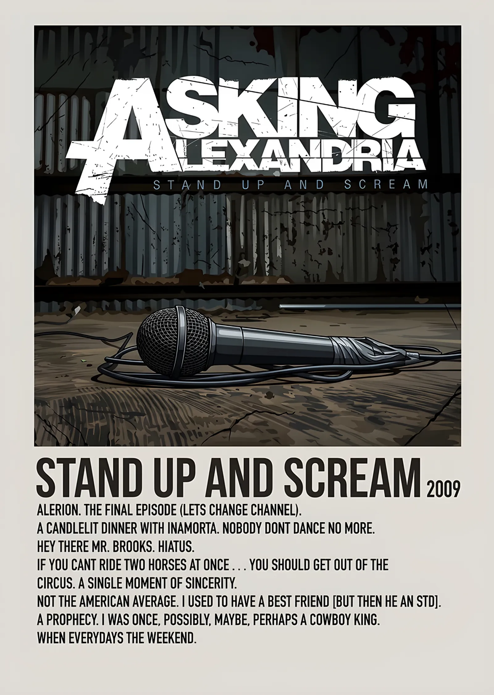 Asking Alexandria - Stand Up and Scream metal tablo