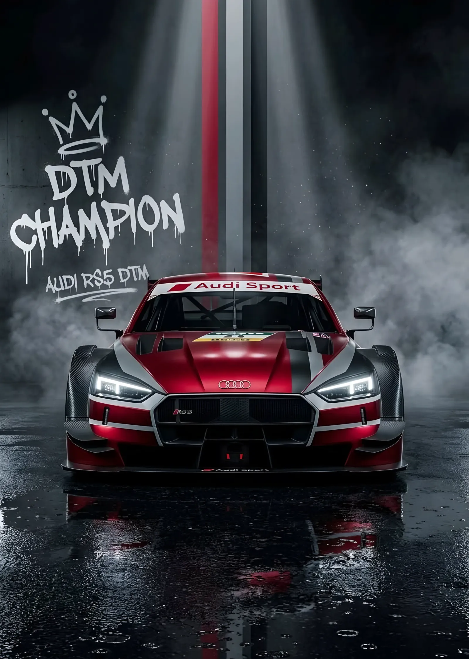 Audi RS5 DTM Şampiyonu metal tablo