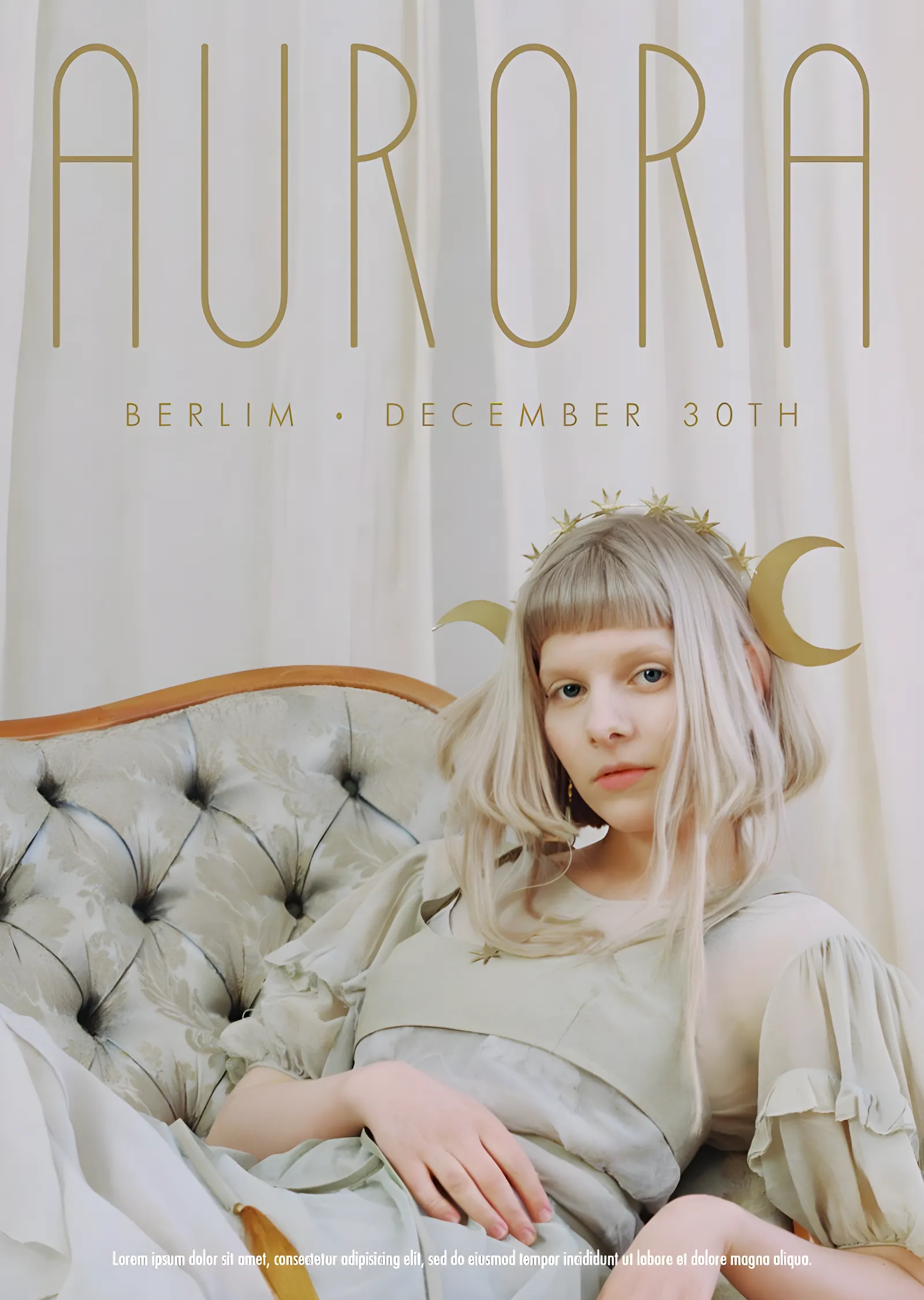 AURORA: Berlin Konser Afişi metal tablo