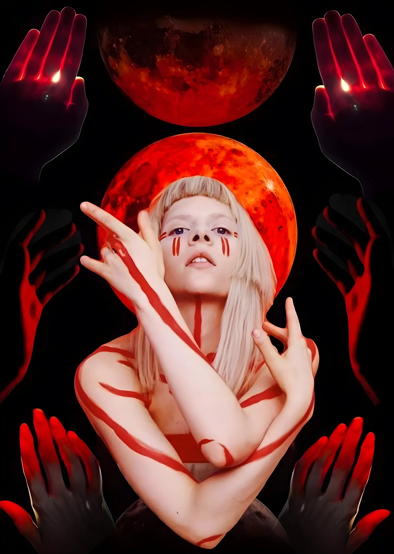 AURORA: Kızıl Eller metal tablo