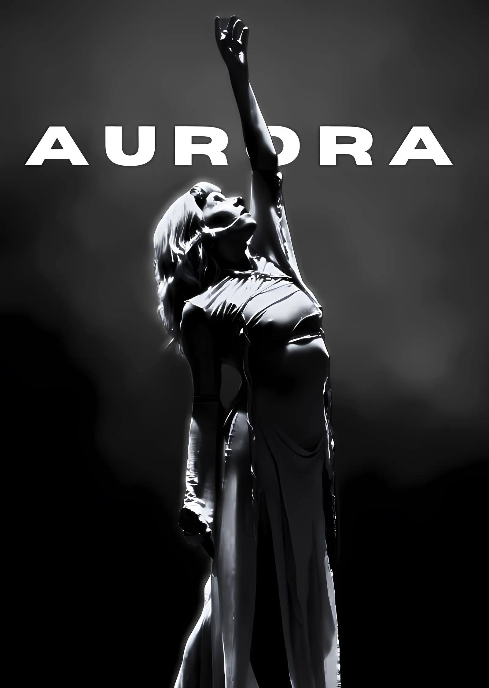 AURORA: Siyah Beyaz Sahne Anı metal tablo