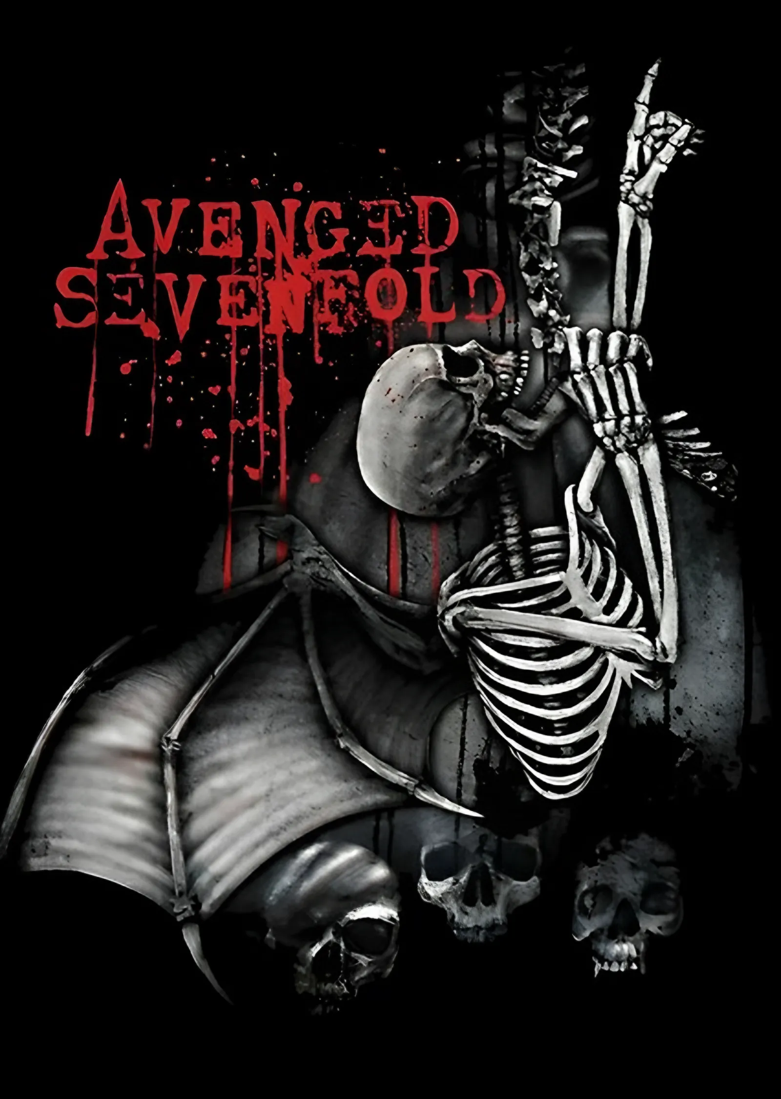 Avenged Sevenfold - İskelet ve Kurukafalar metal tablo