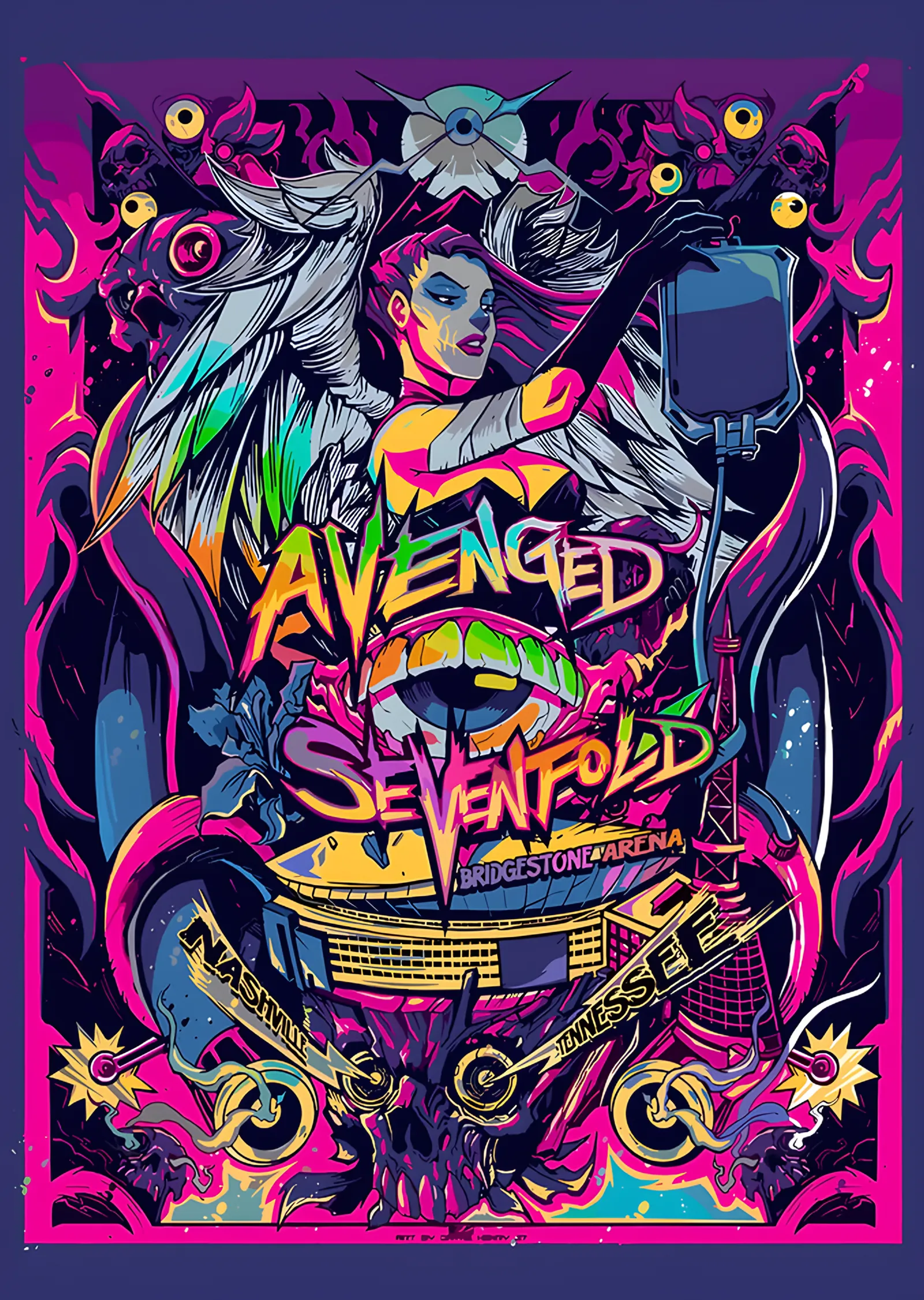 Avenged Sevenfold Konser Afişi metal tablo