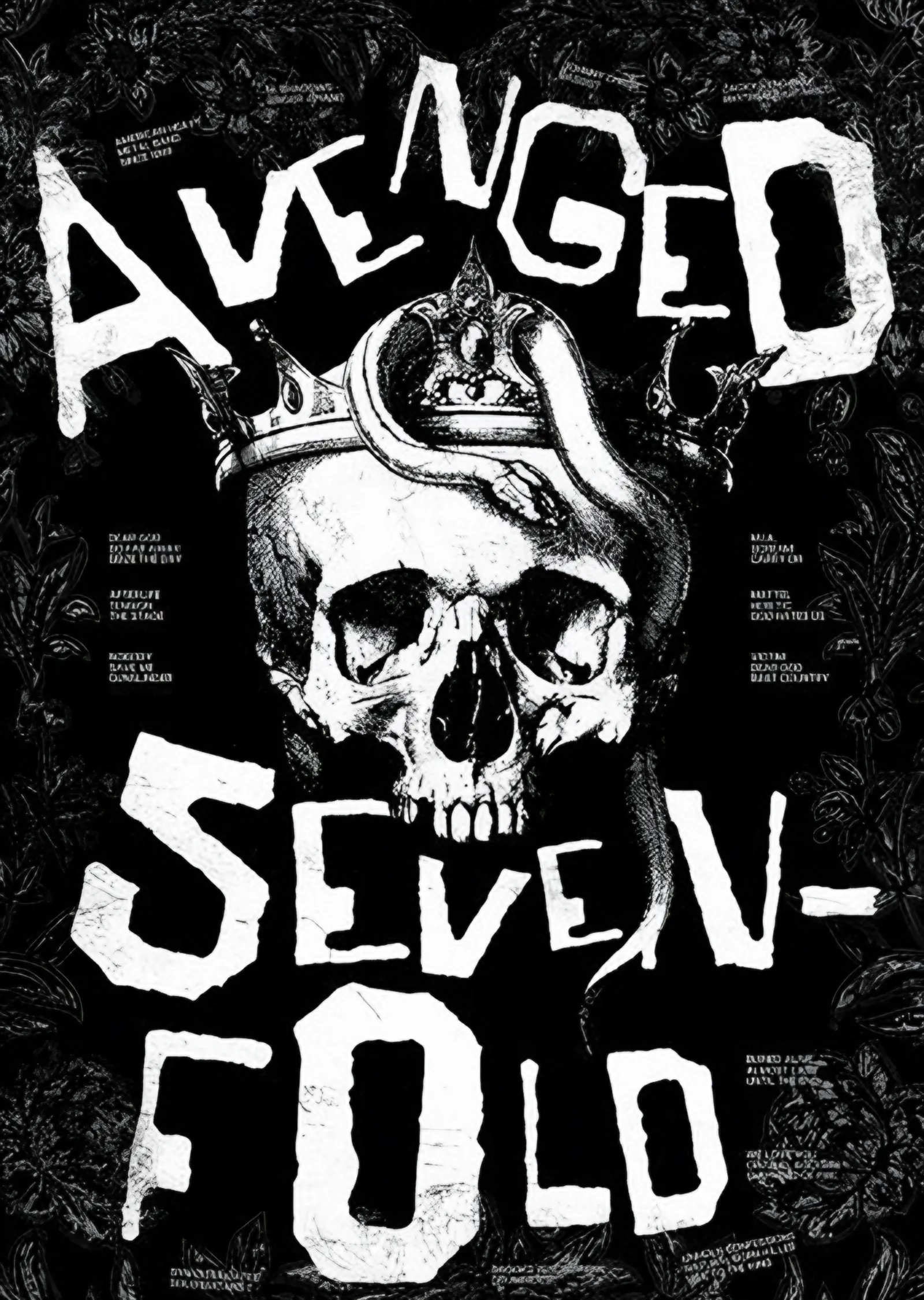 Avenged Sevenfold - Taçlı Kafatası metal tablo
