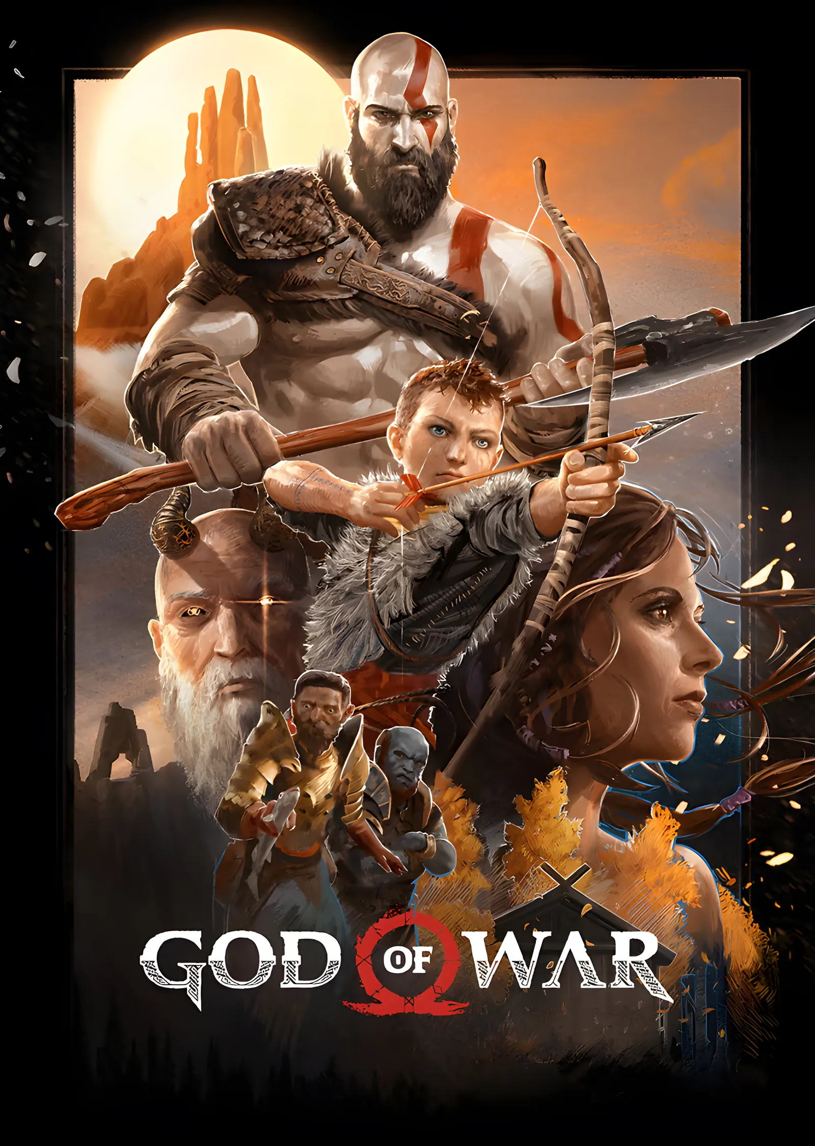 God of War: Karakter Montajı metal tablo