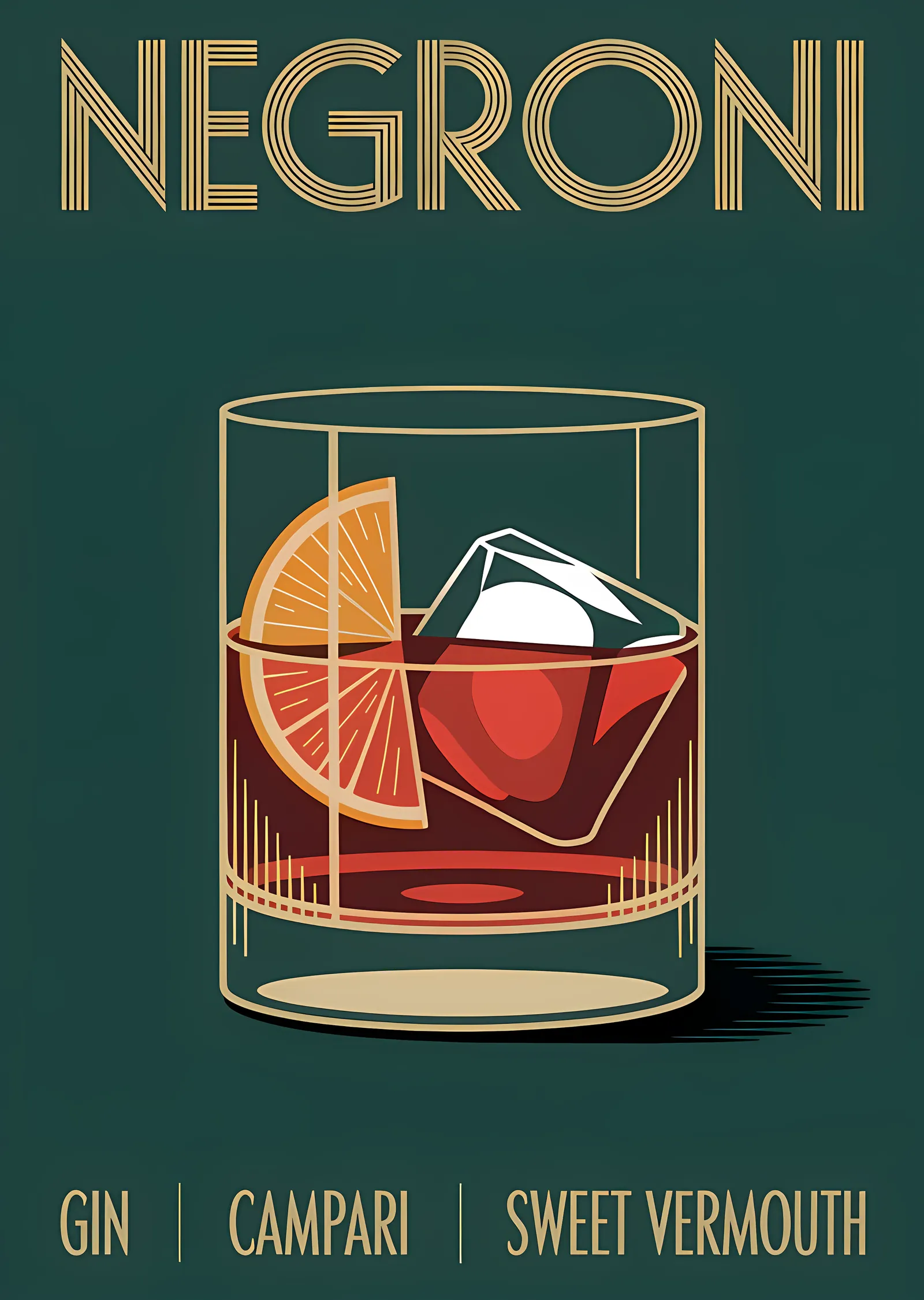 Negroni metal tablo