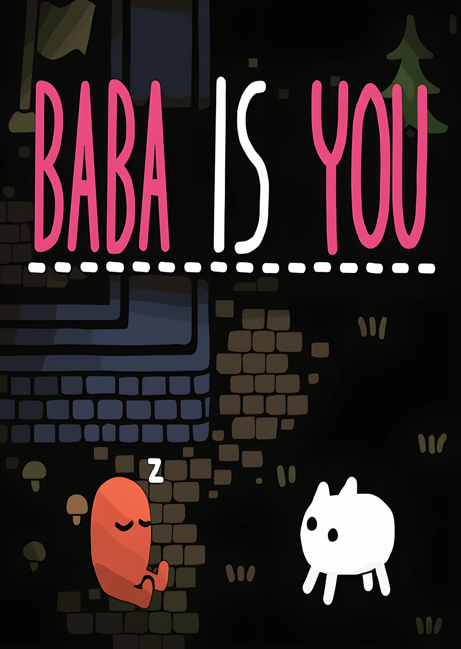 Baba Is You: Kural Bloklarında Beyaz Tavşan metal tablo