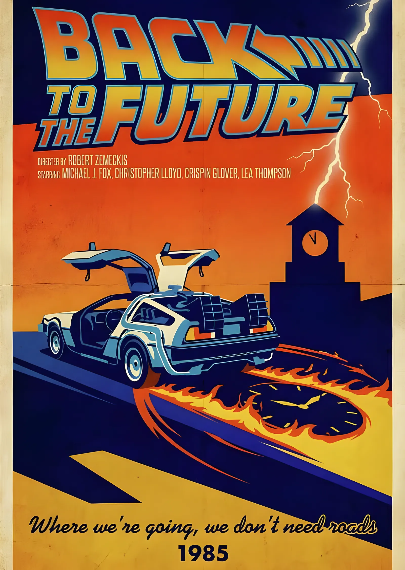 Back to the Future - 1985 Retro metal tablo