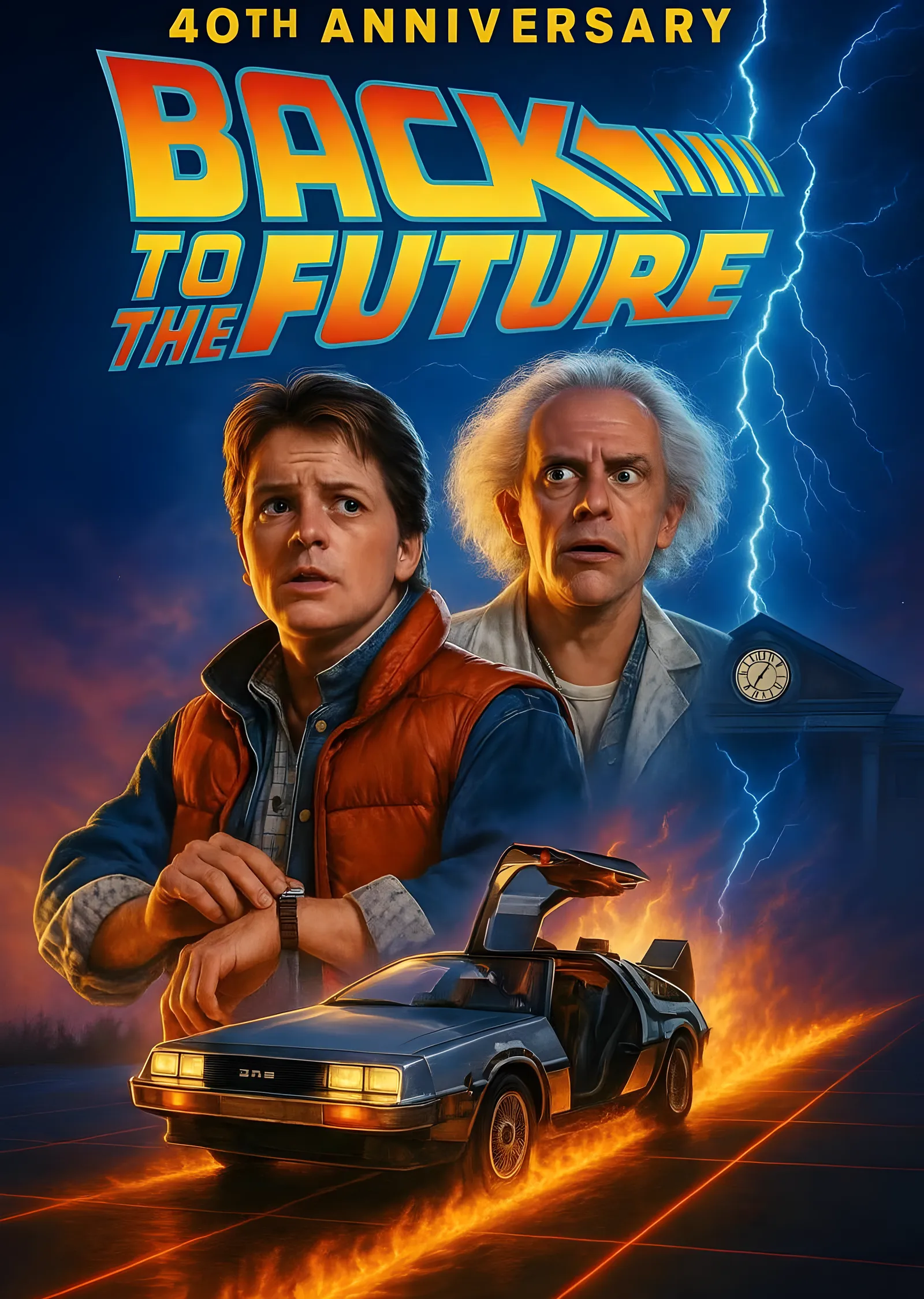 Back to the Future - 40. Yıl metal tablo