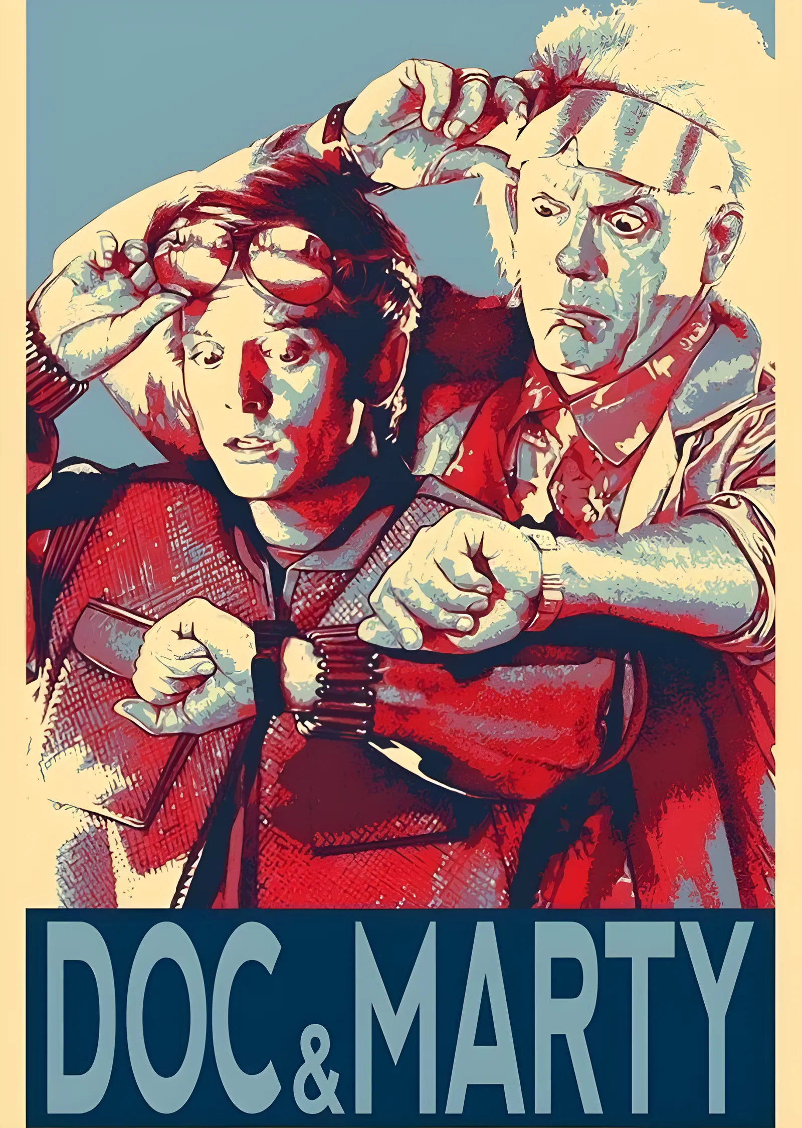 Back to the Future - Doc & Marty metal tablo