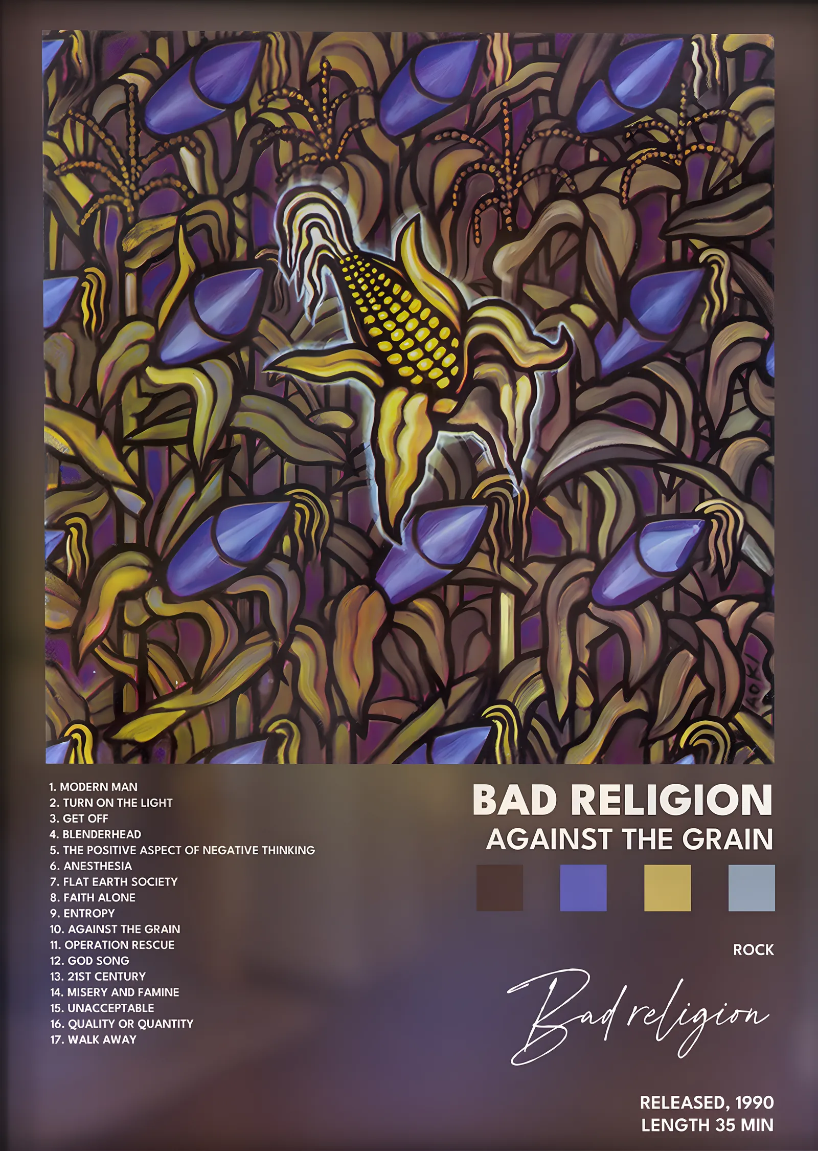 Bad Religion: Against the Grain metal tablo