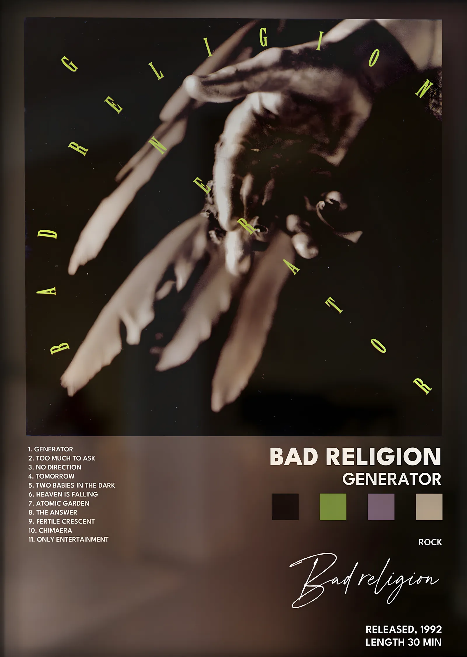 Bad Religion: Generator metal tablo