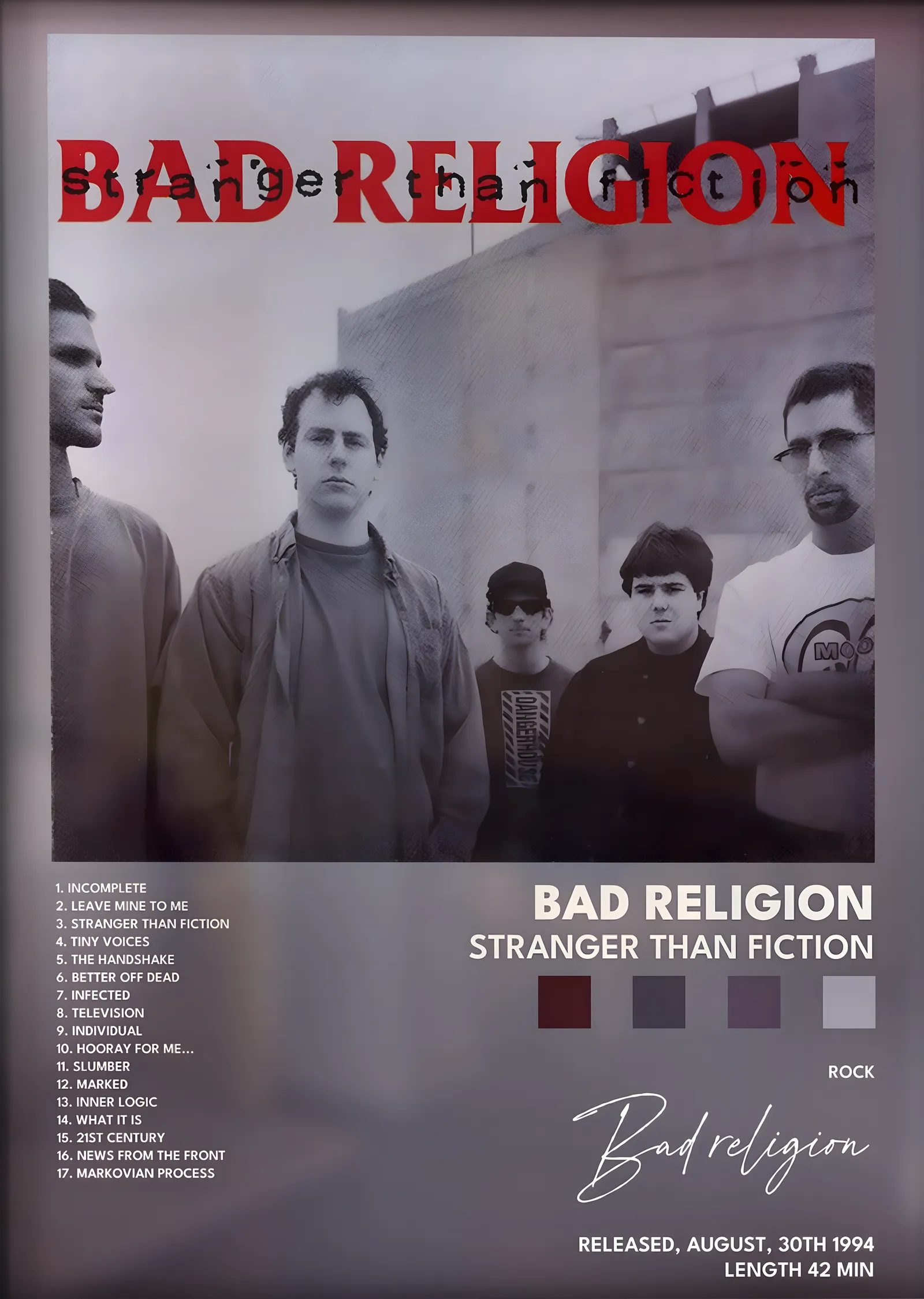 Bad Religion: Stranger Than Fiction metal tablo