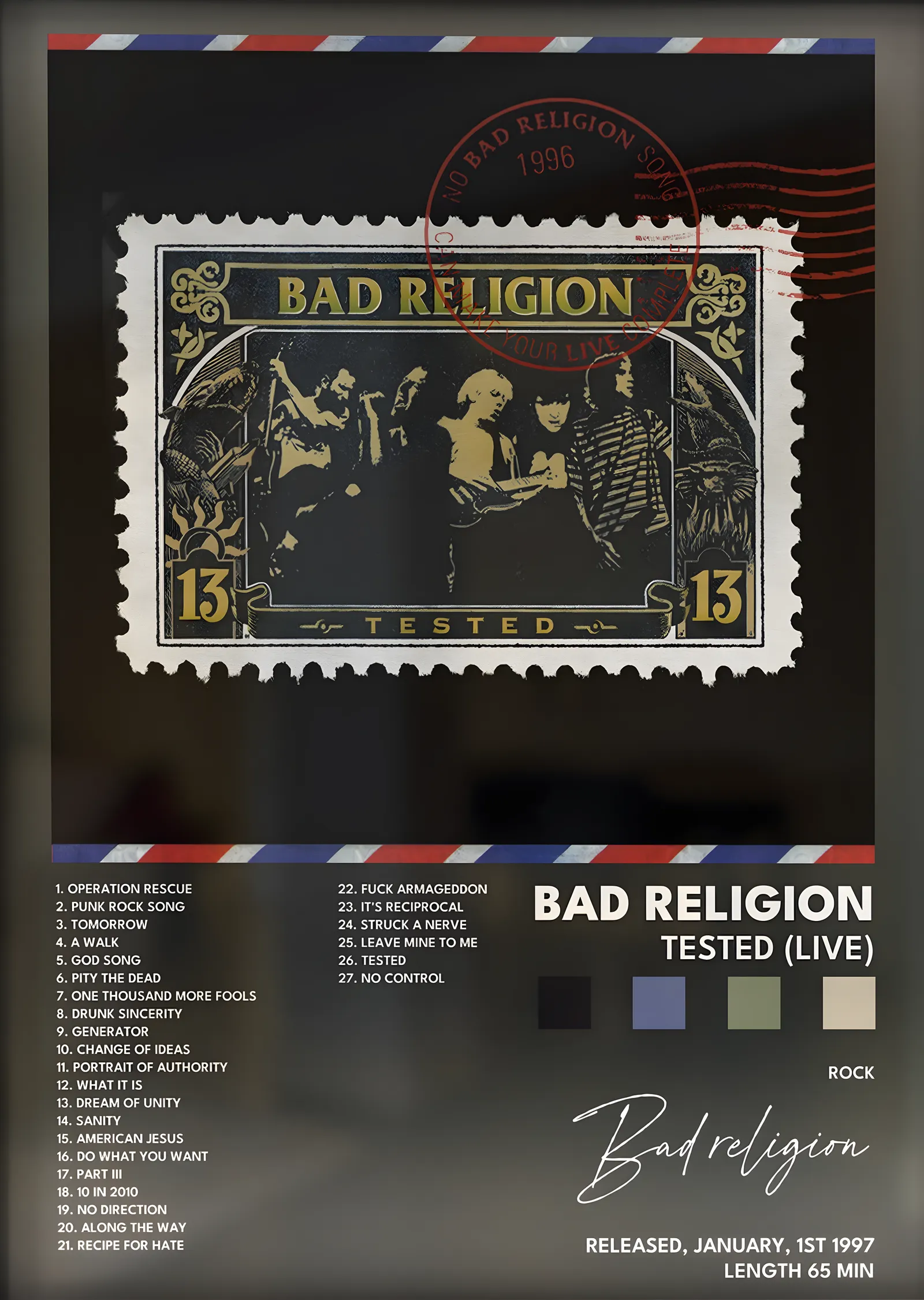 Bad Religion: Tested metal tablo