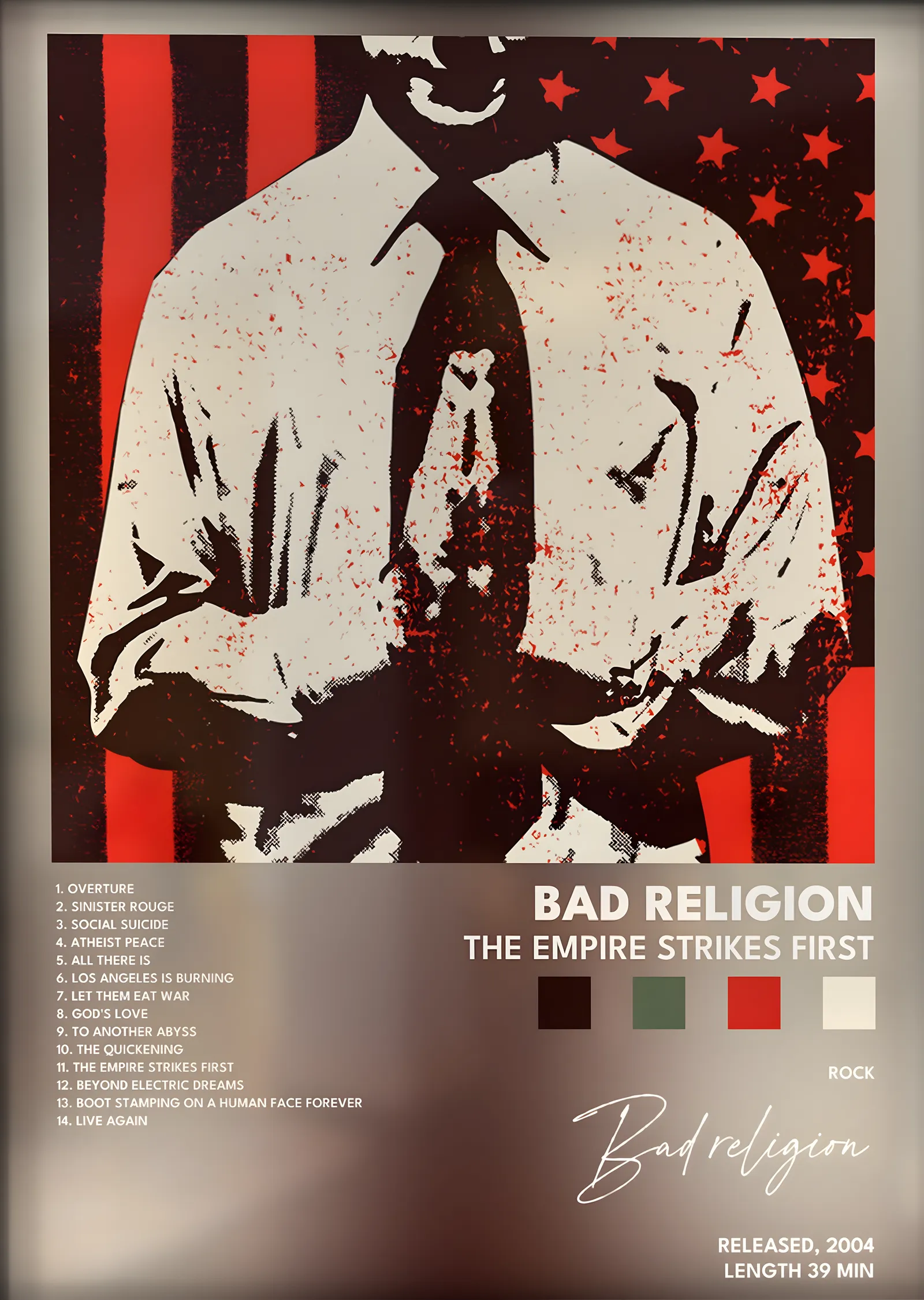 Bad Religion: The Empire Strikes First metal tablo