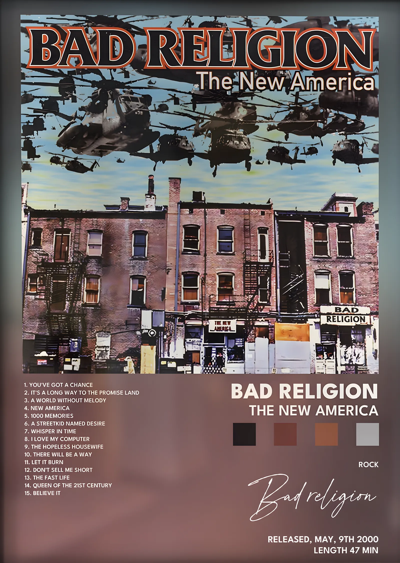 Bad Religion: The New America metal tablo