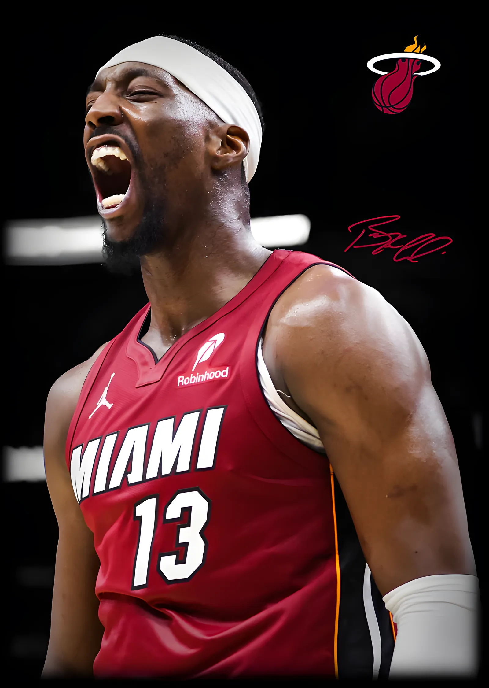 Bam Adebayo - Miami Heat metal tablo
