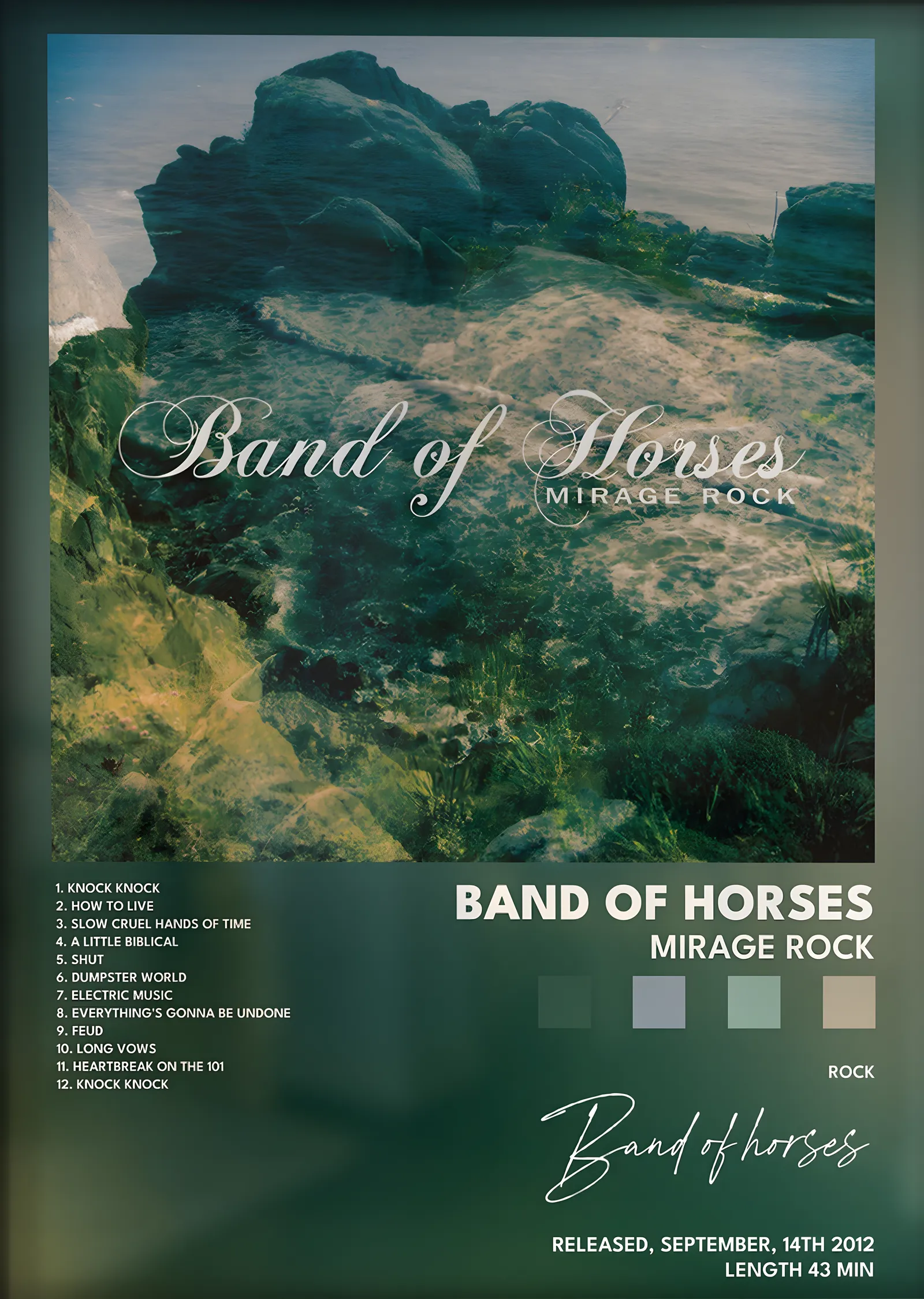 Band of Horses: Mirage Rock metal tablo