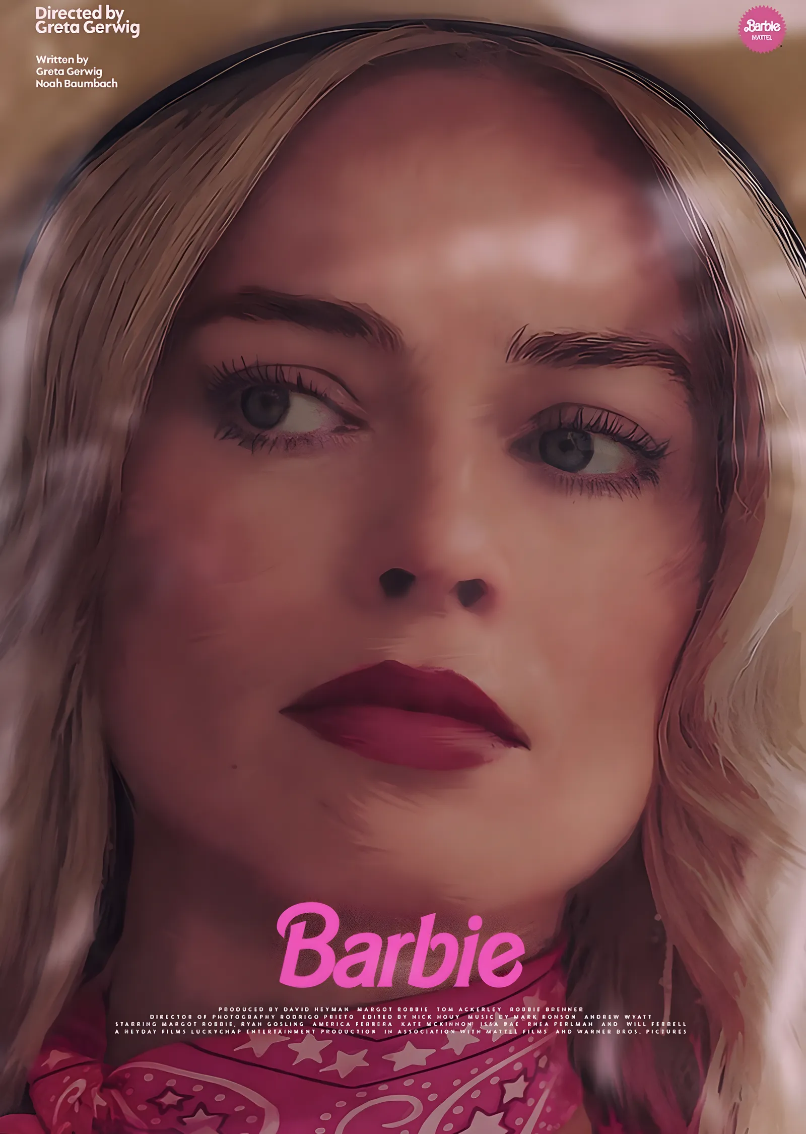 Barbie - Pembe Bandana metal tablo