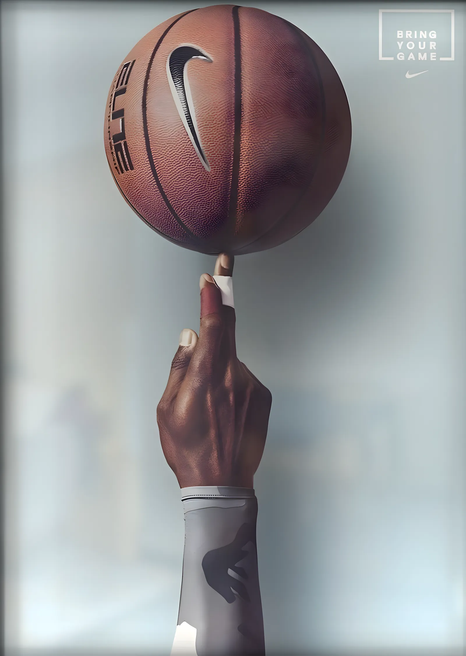Basketbol: Parmakta Denge metal tablo