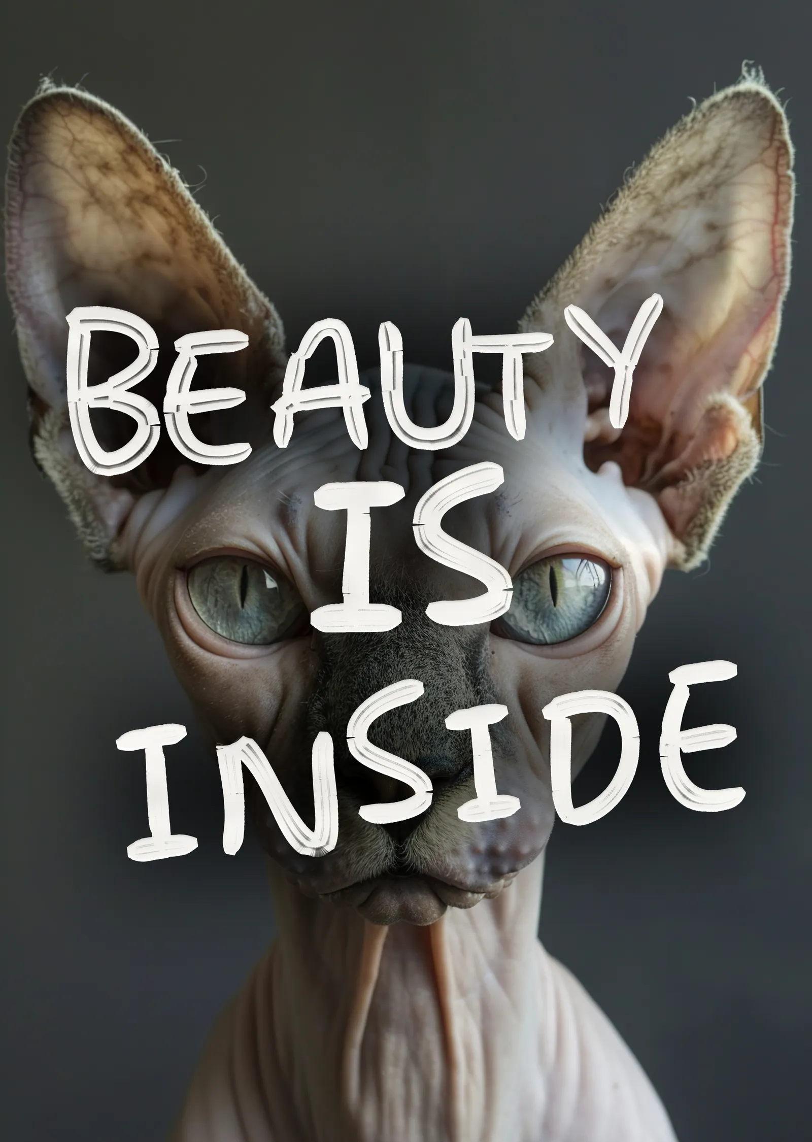 Beauty Is Inside metal tablo