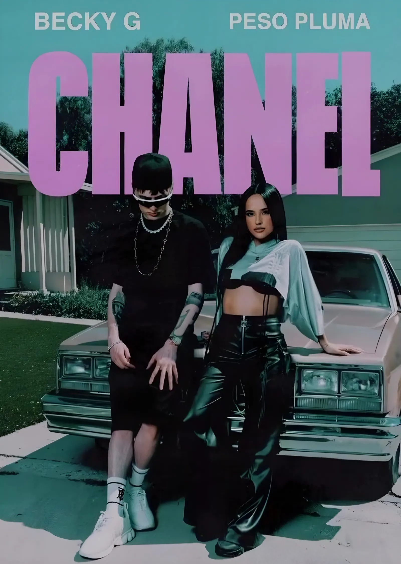 Becky G ve Peso Pluma - Chanel metal tablo