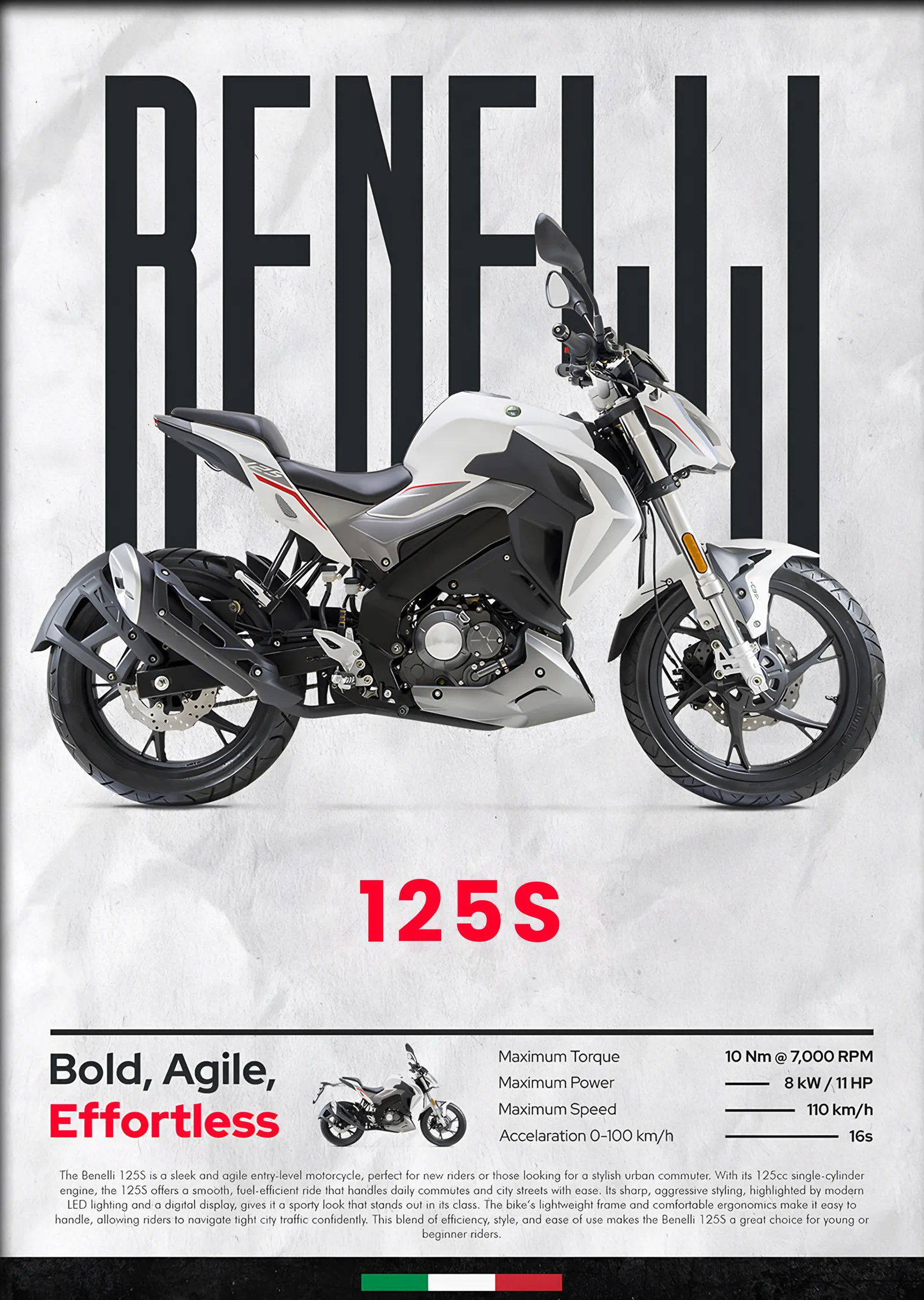 Benelli 125S metal tablo