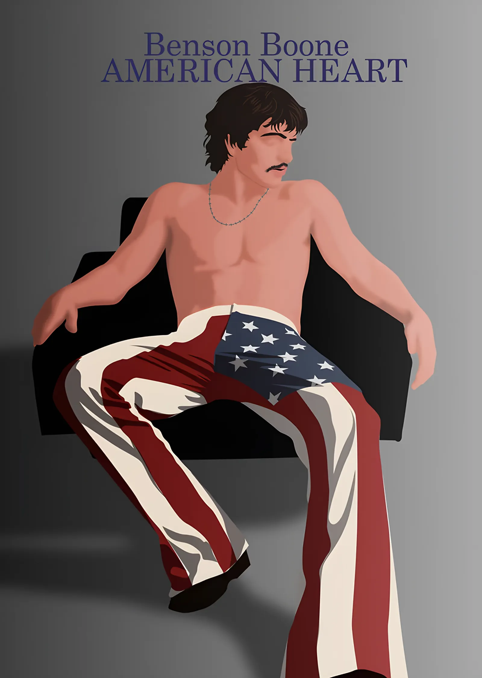 Benson Boone - American Heart İllüstrasyonu metal tablo