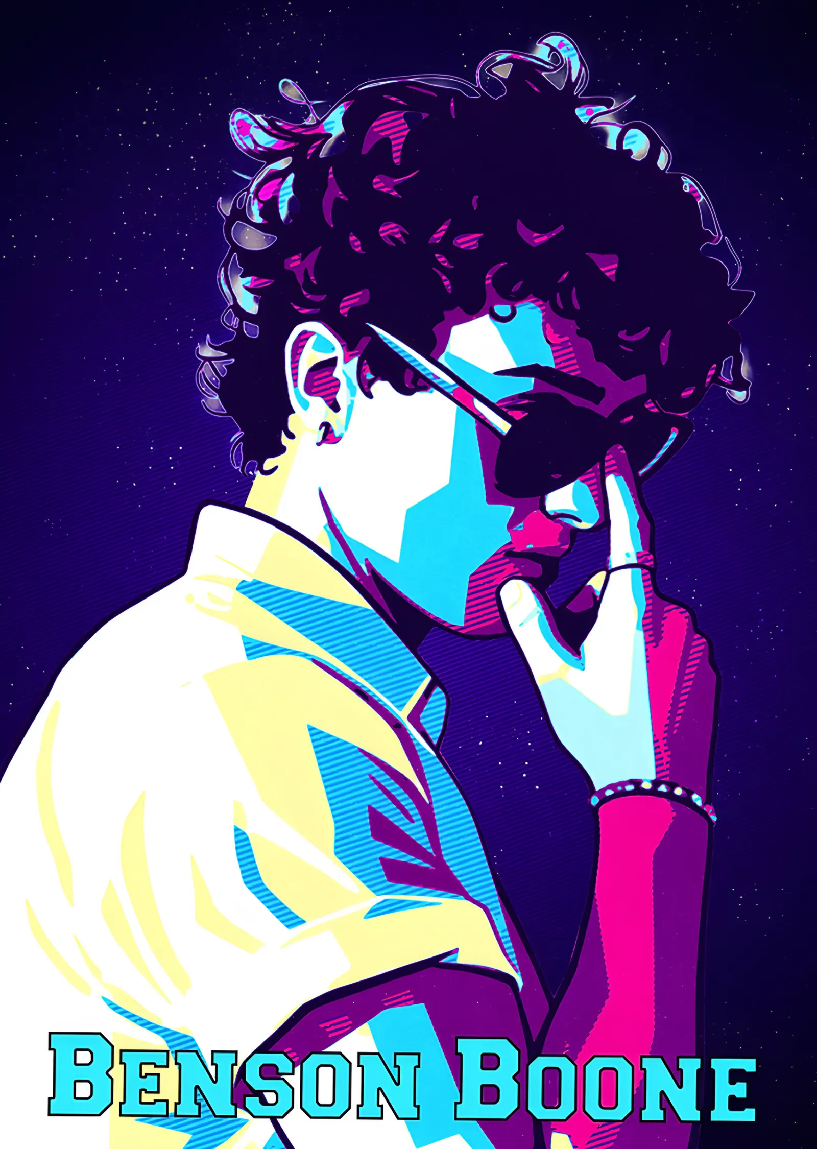 Benson Boone - Neon Pop Art metal tablo