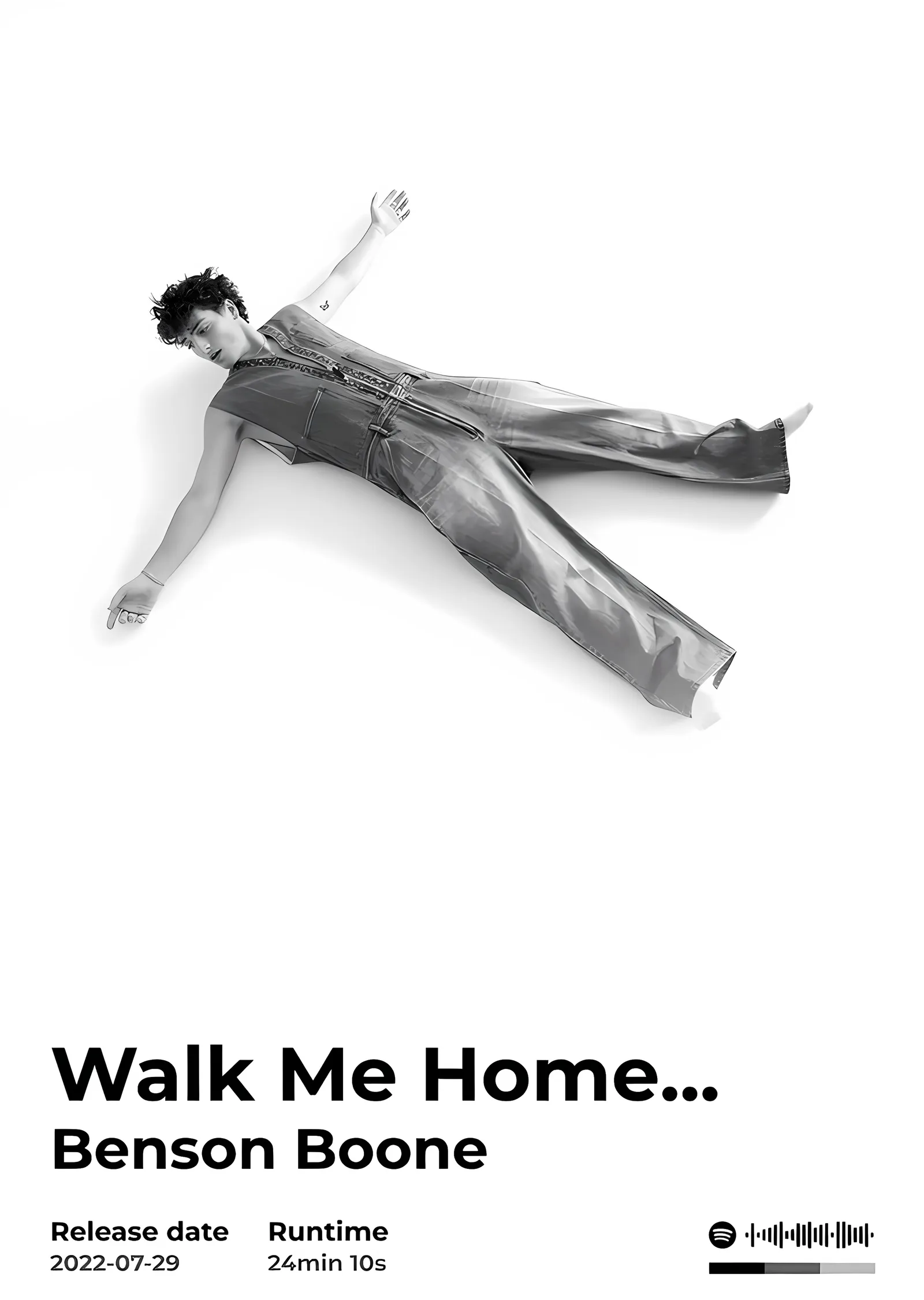 Benson Boone - Walk Me Home metal tablo