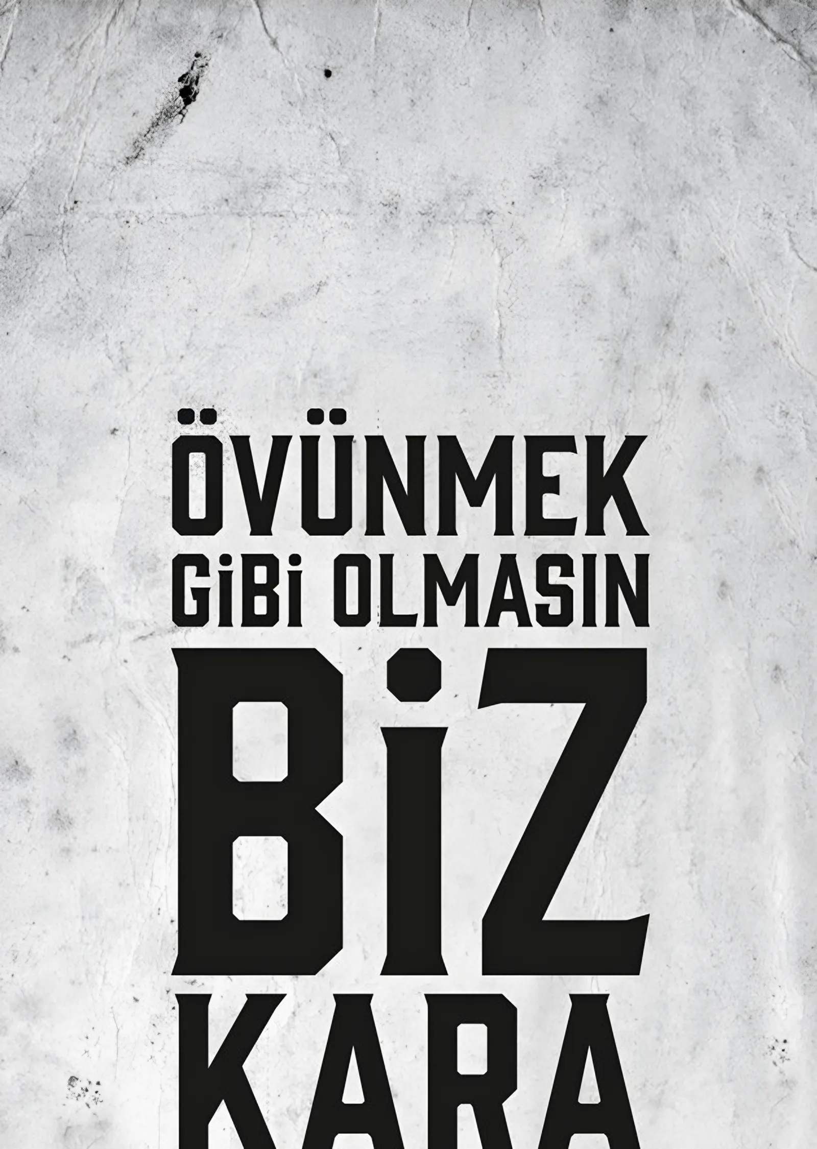 Beşiktaş: Biz Kara Tipografi Afişi metal tablo