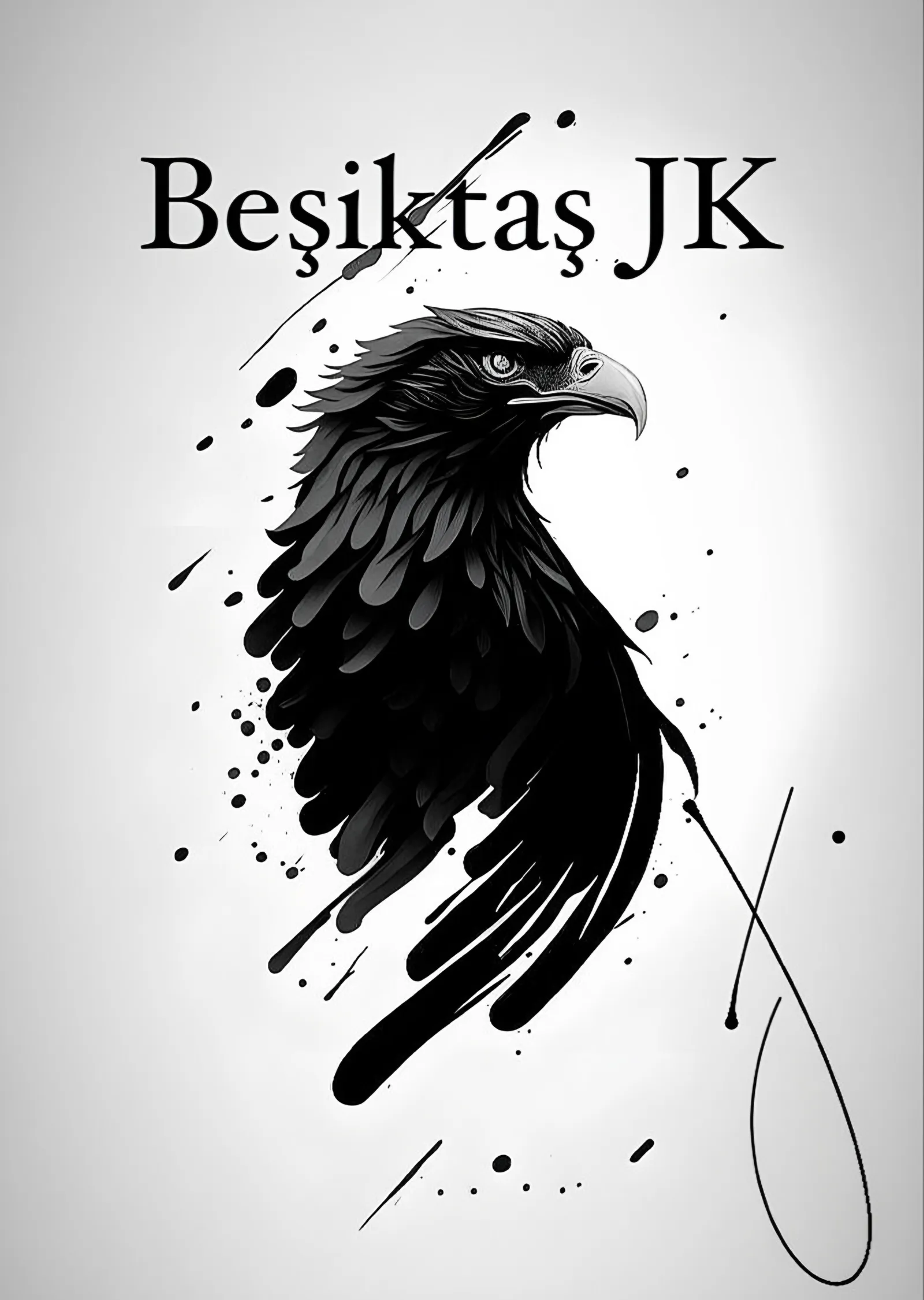 Beşiktaş JK: Mürekkep Sıçramasında Kartal metal tablo