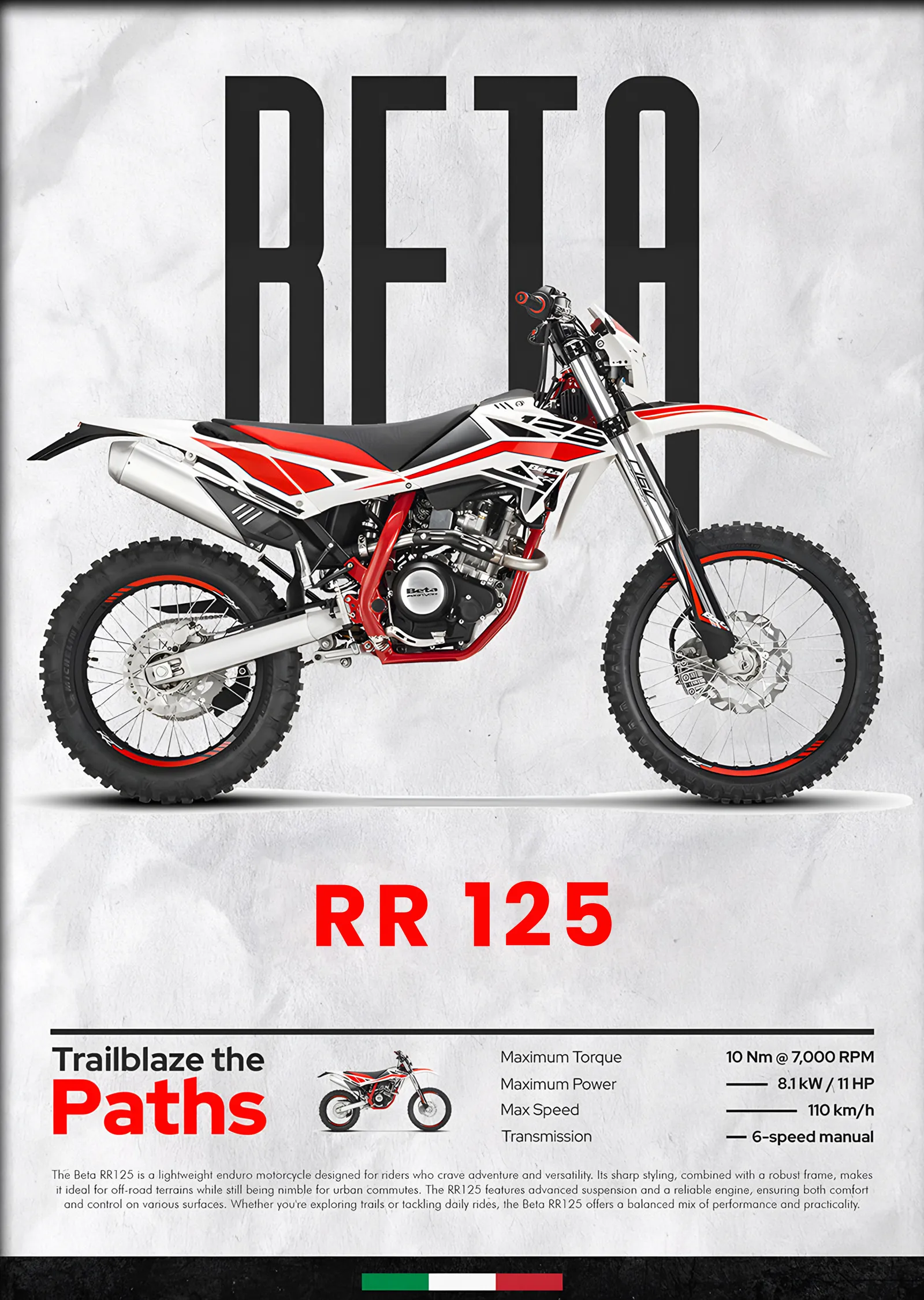 Beta RR 125 metal tablo