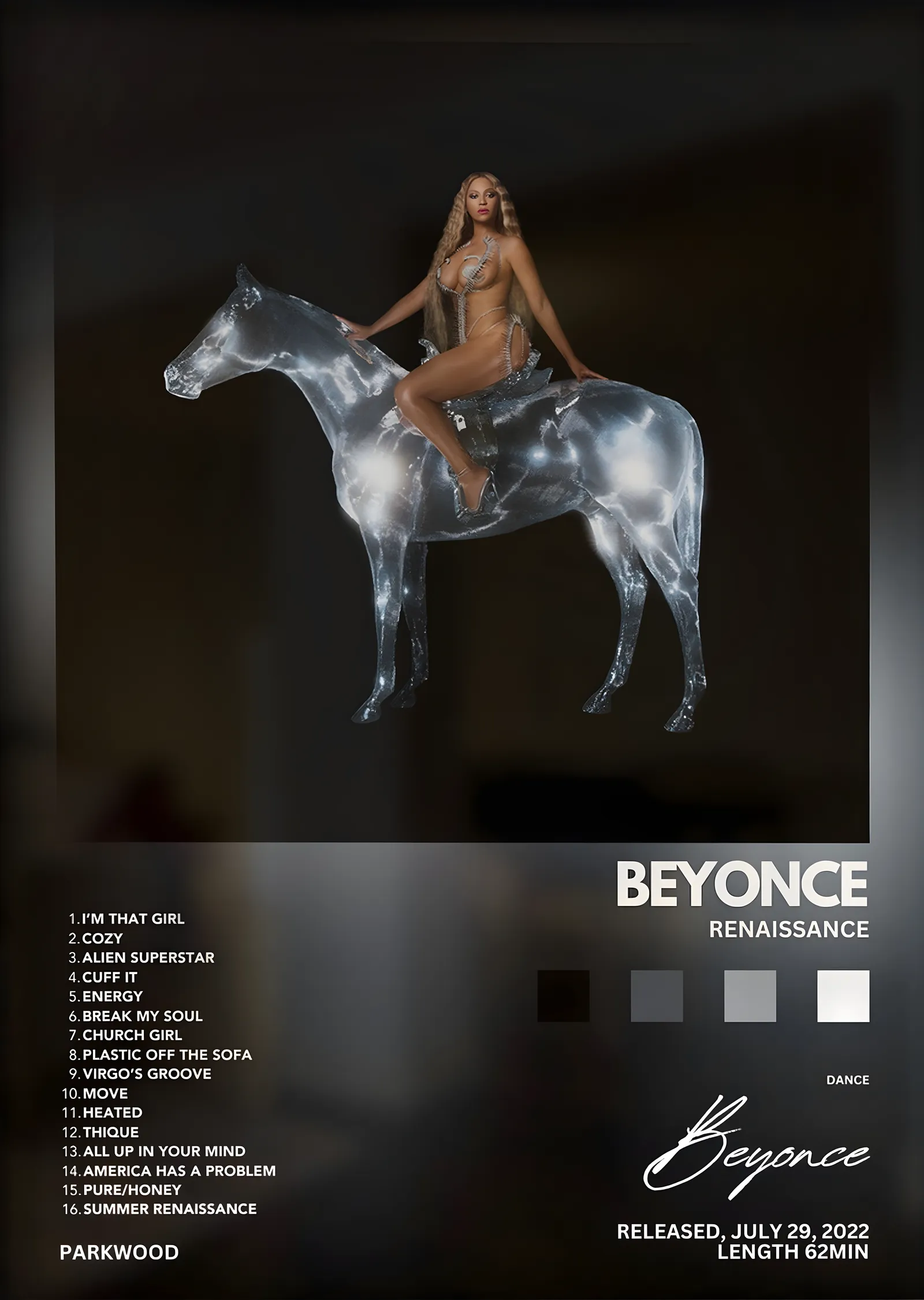 Beyoncé: Renaissance metal tablo