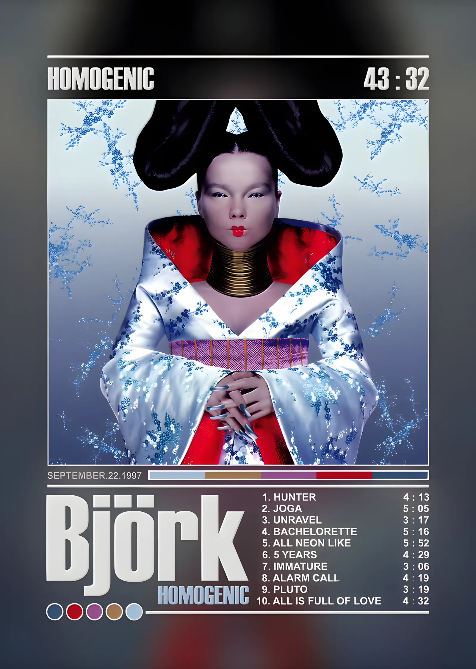 Björk: Homogenic metal tablo