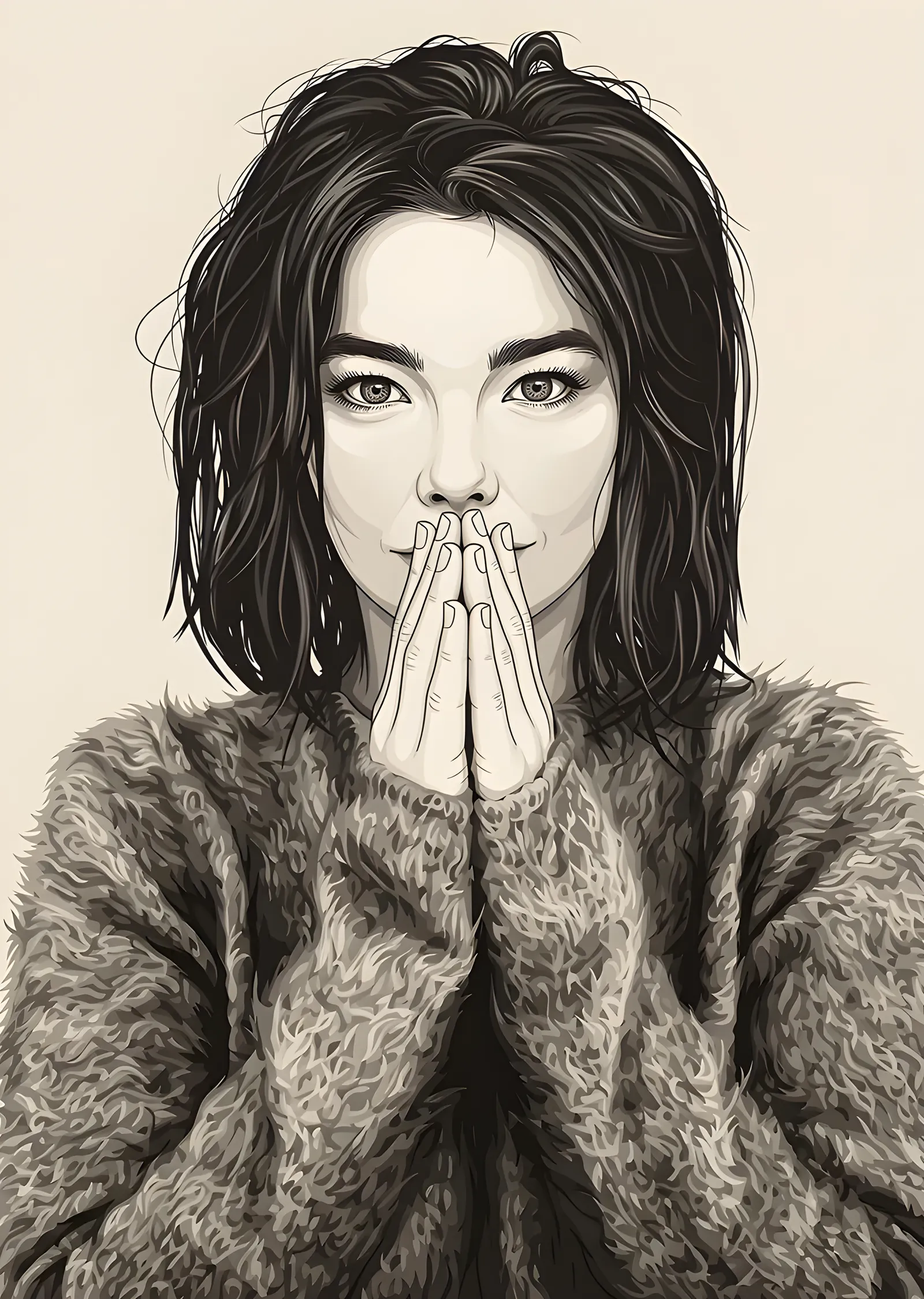Björk: Kalem Portresi metal tablo