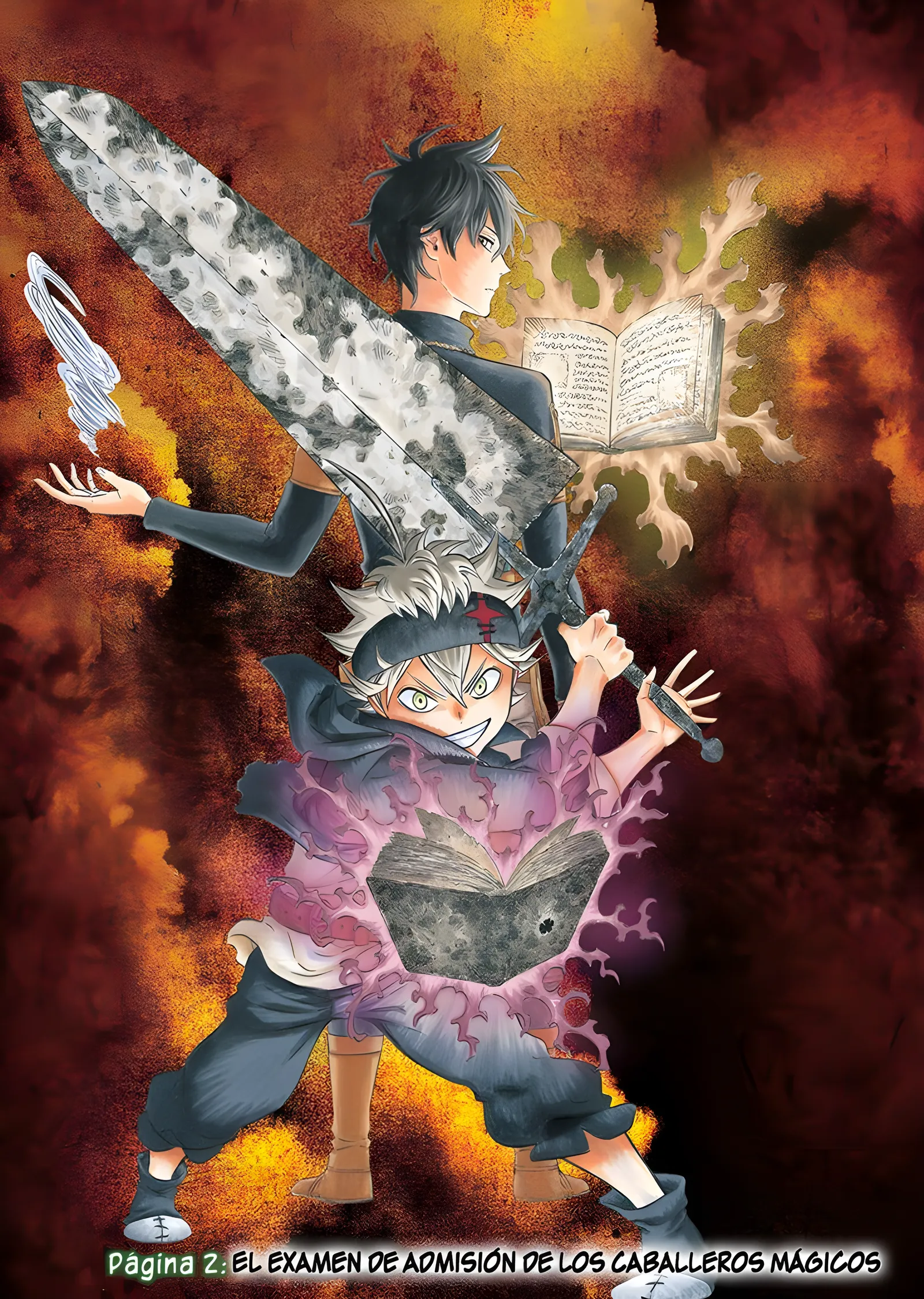 Black Clover Asta ve Kara Grimoire metal tablo