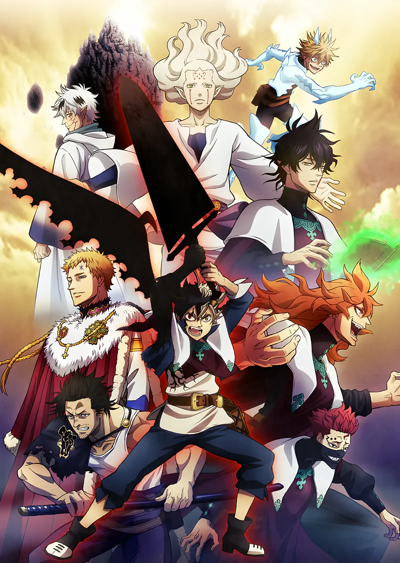 Black Clover: Beyaz Zeminde Şövalye Kadrosu metal tablo