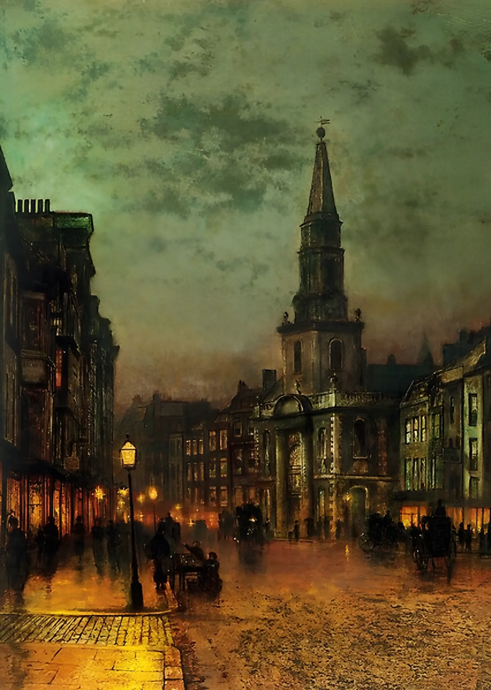 Blackman Sokağı, Londra - John Atkinson Grimshaw metal tablo