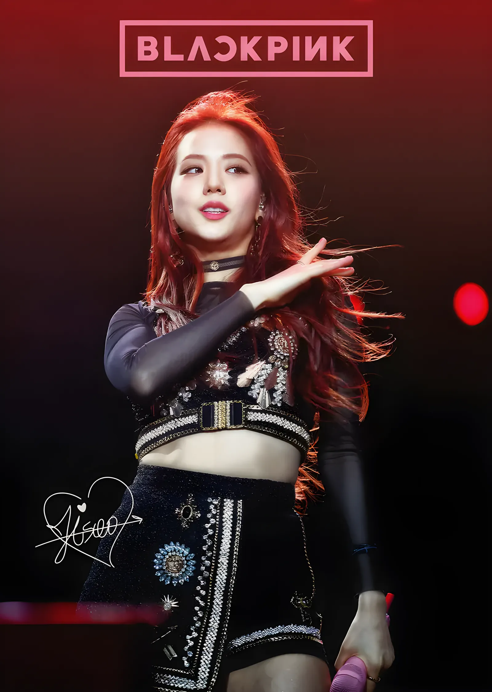 BLACKPINK Jisoo - Sahne Anı metal tablo
