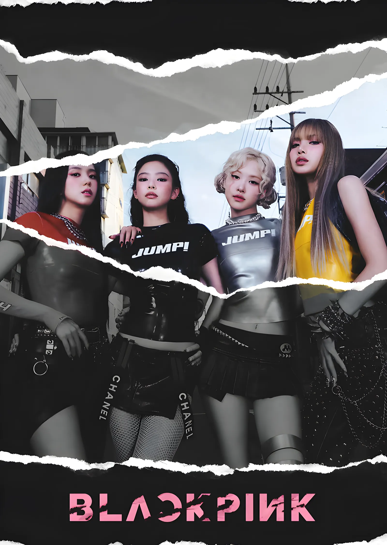 BLACKPINK - Jump Yırtık Kâğıt metal tablo