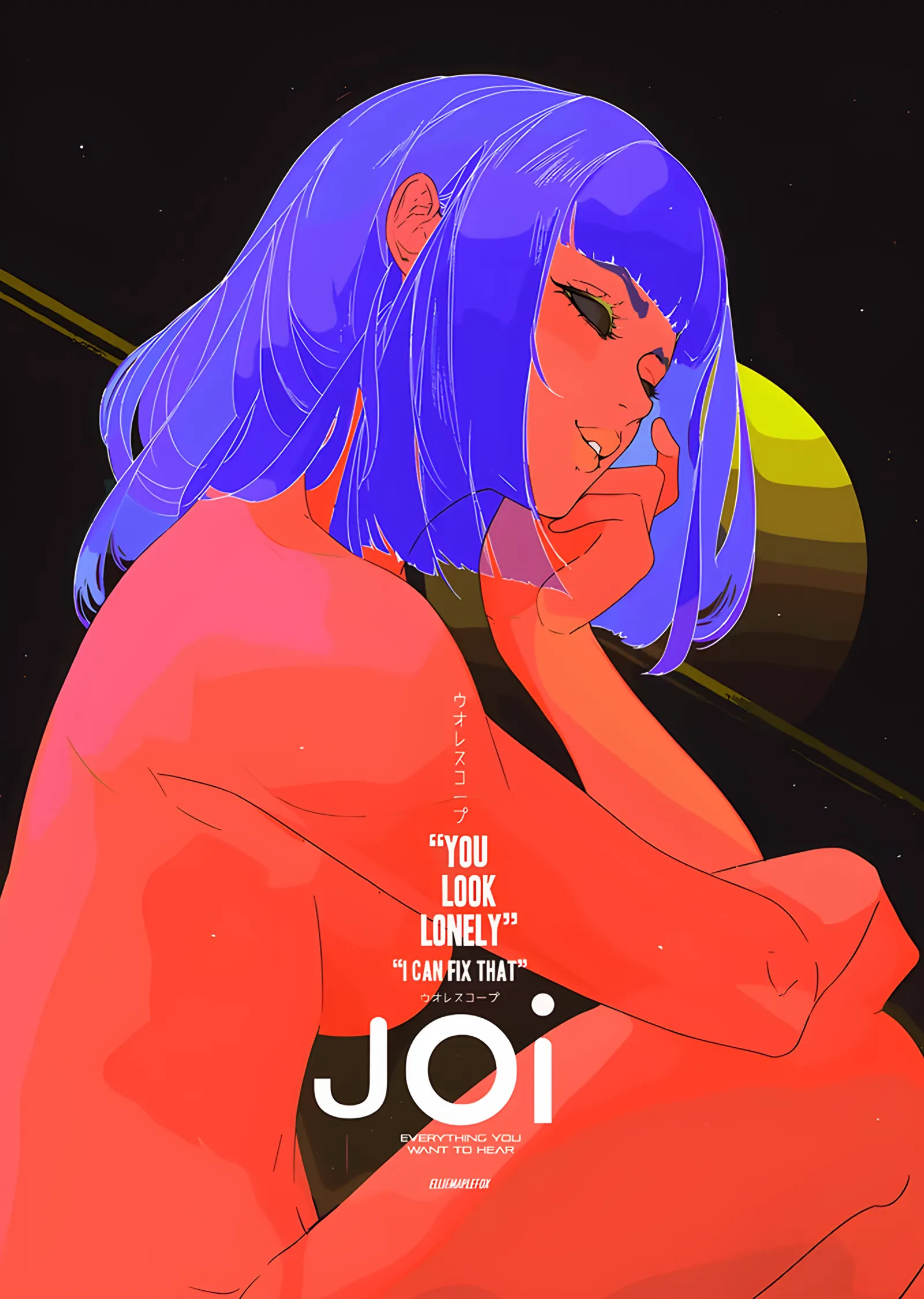 Blade Runner 2049: Joi Portresi metal tablo