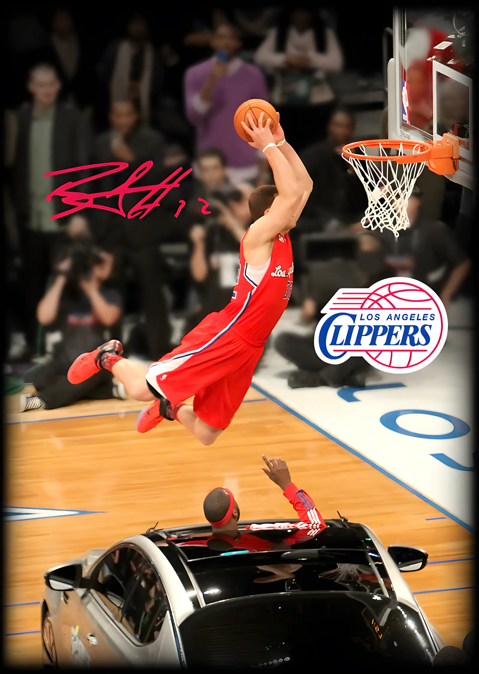 Blake Griffin - Araba Üstü Smaç metal tablo