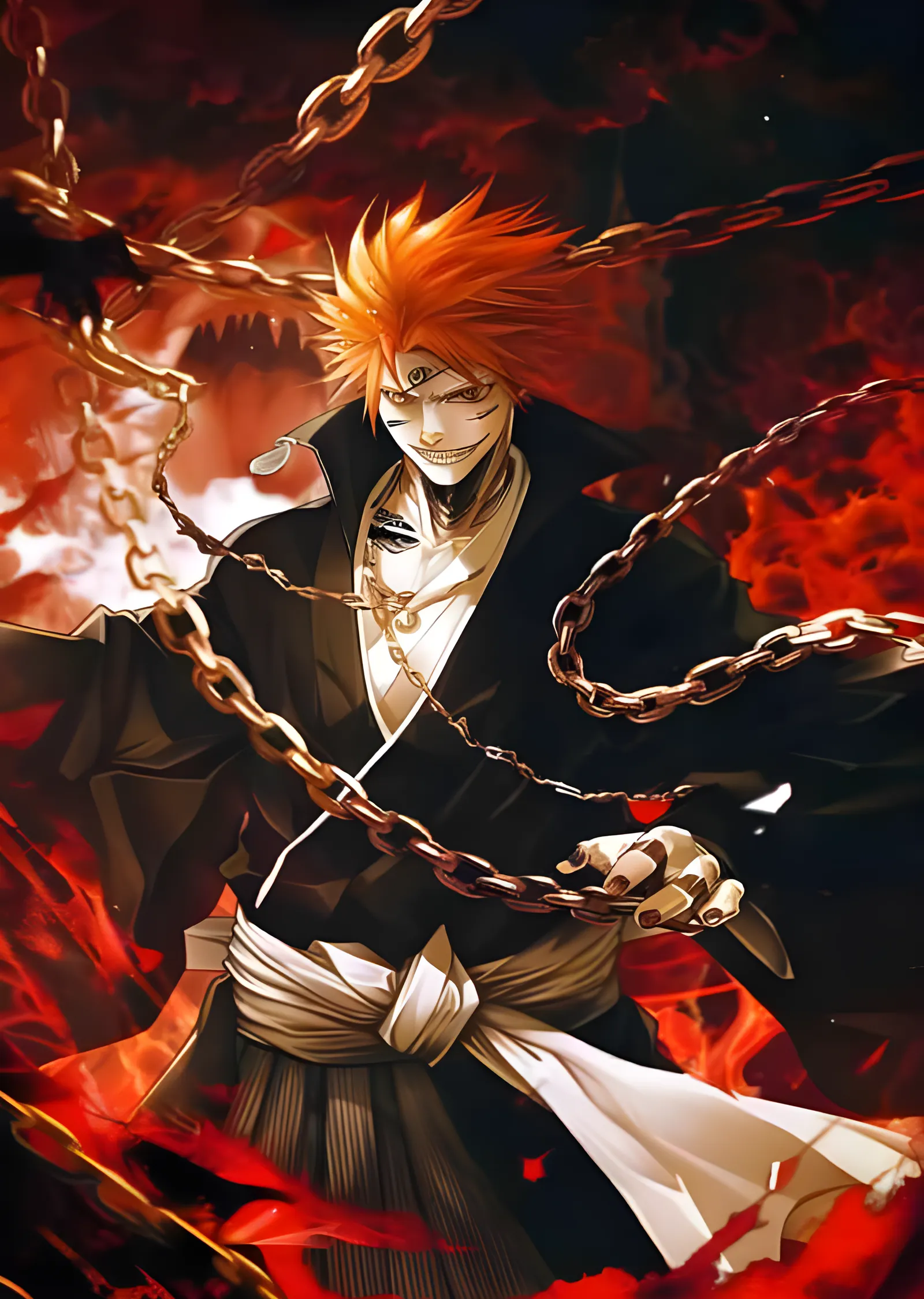 Bleach - Ichigo'nun Cehennem Zincirleri metal tablo