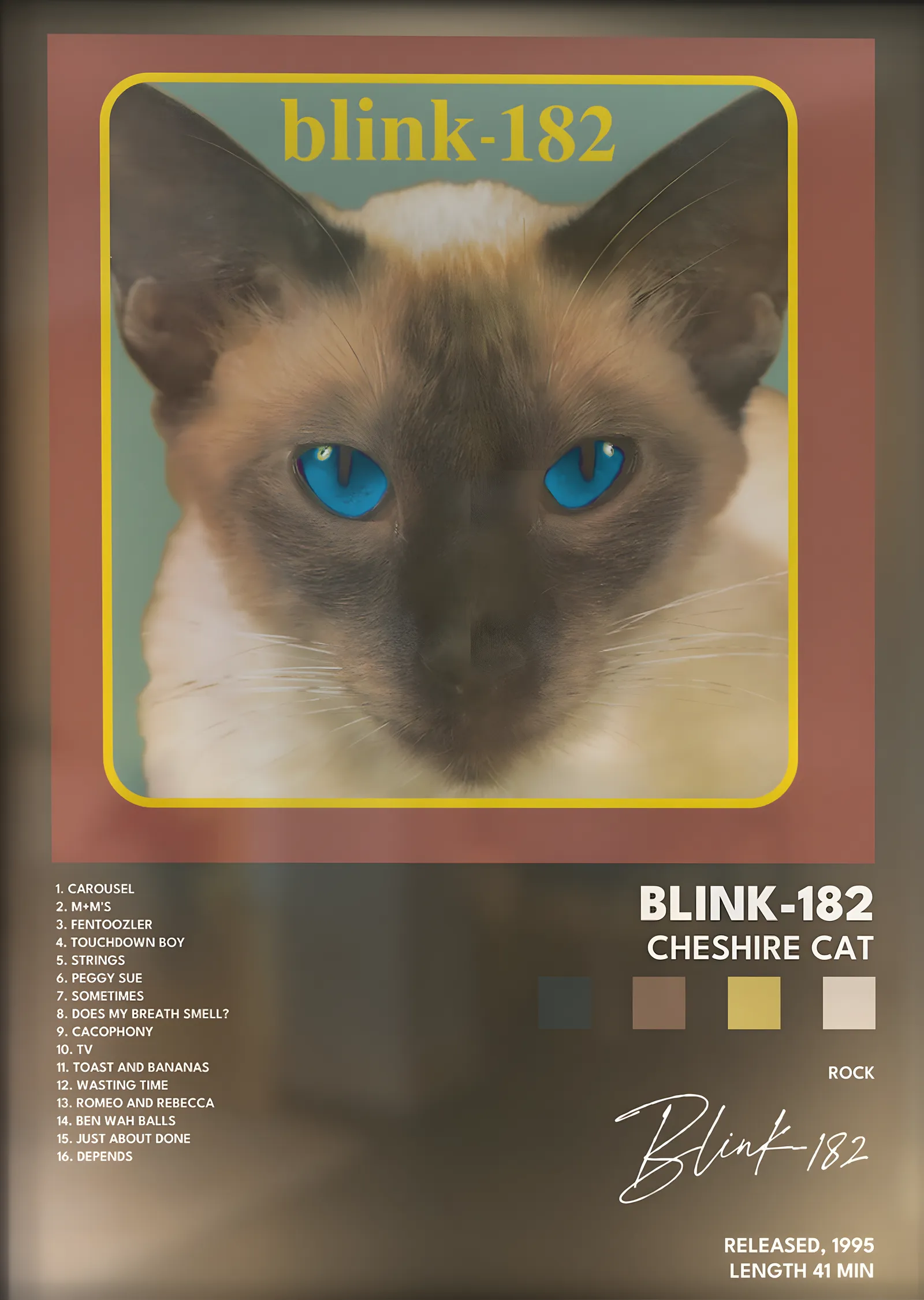 blink-182: Cheshire Cat metal tablo